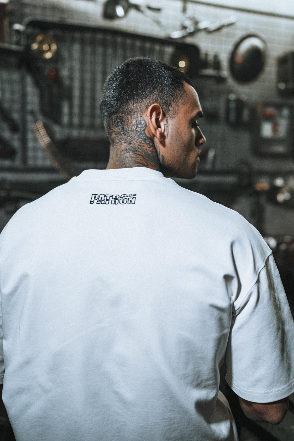 Boss Eva Embroidered Oversize White T-Shirt