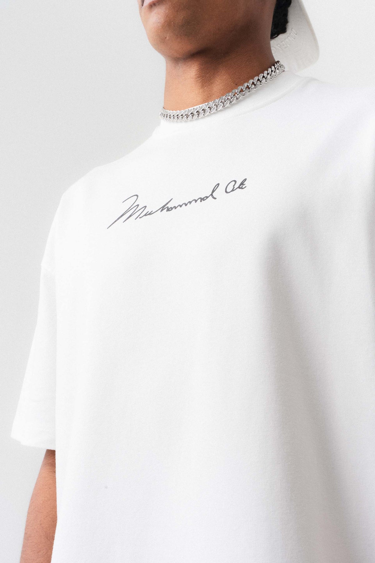 The Greatest Muhammed Ali Beyaz Oversize Baskılı T-Shirt