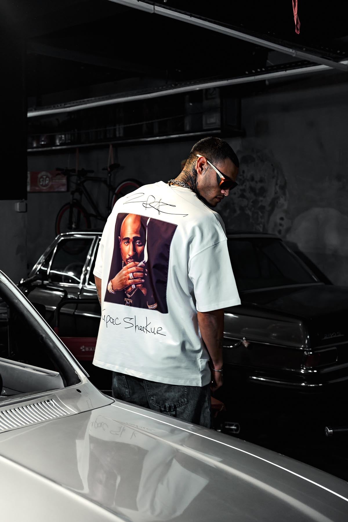 Tupac Contour Oversize White T-shirt