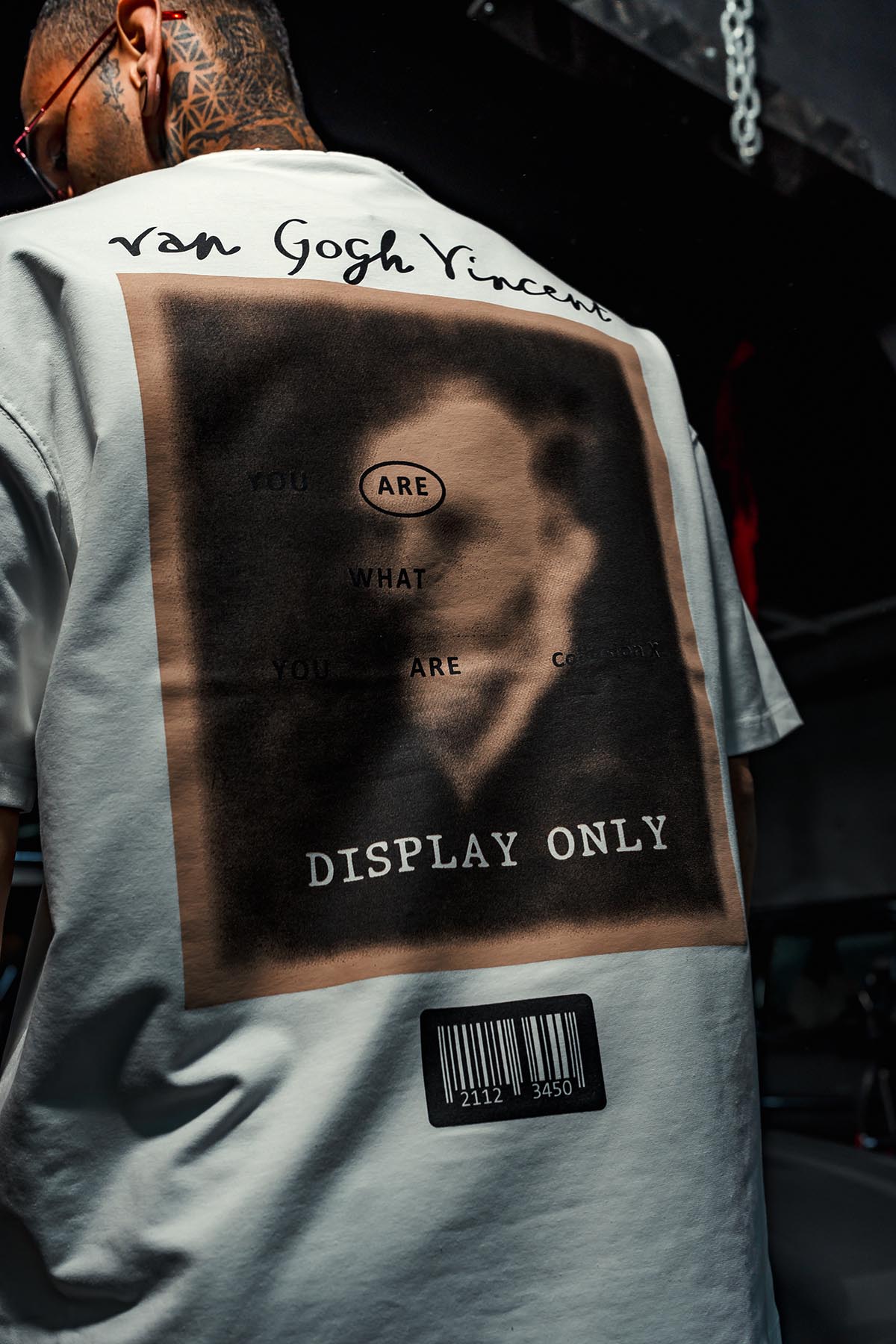 Van Gogh Vincent Printed Patch Oversize White T-Shirt