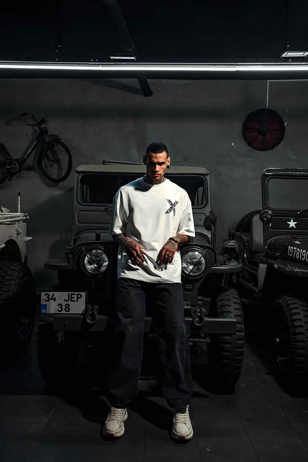 X Very Cool Printed Oversize White T-Shirt