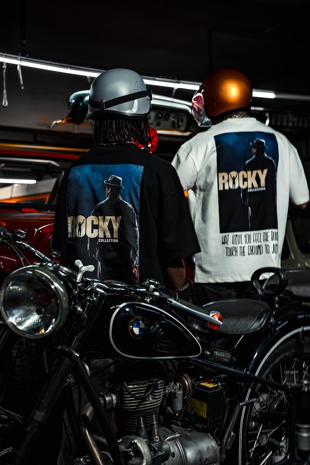 Rocky Balboa Collection Patched Oversize Black T-Shirt