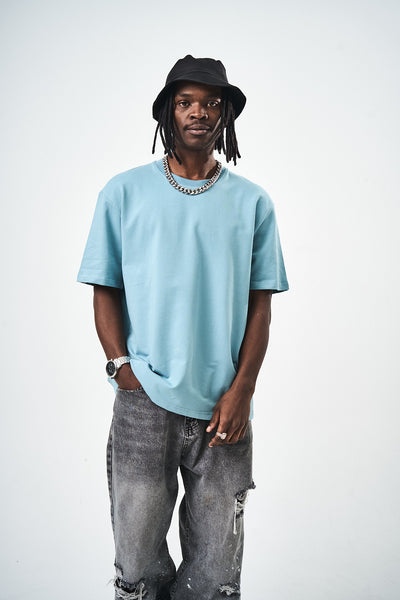 Blue Regular Fit Basic T-Shirt