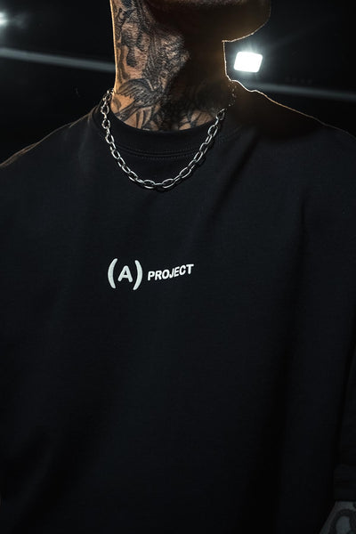 312 A Project Printed Oversize Black T-Shirt