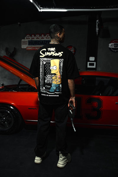 The Simpsons Patchwork Oversize Black T-shirt