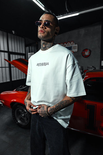 The Mediation Butterfly Oversize White T-shirt
