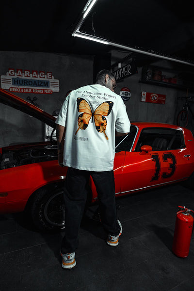 The Mediation Butterfly Oversize White T-shirt