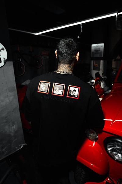 Travis Scott Silicone Printed Oversize Black T-shirt