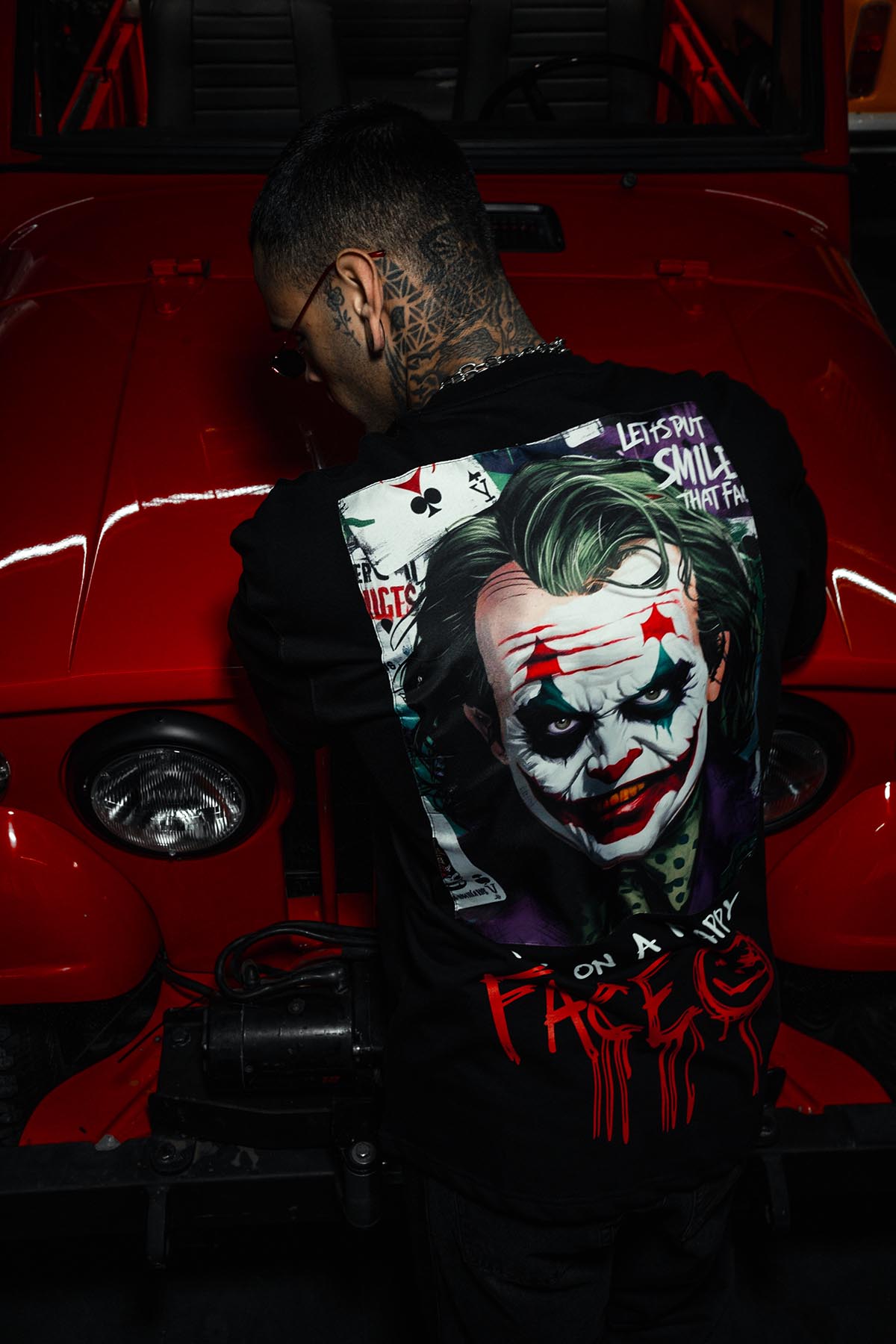 Joker Put On Happy Patchli Oversize Siyah Tshirt