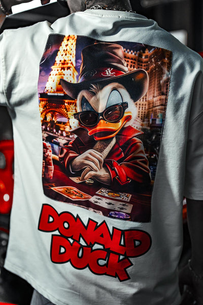 Donald Duck Patch Oversize White T-shirt