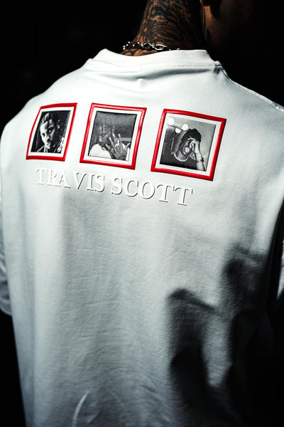 Travis Scott Silicone Printed Oversize White T-shirt