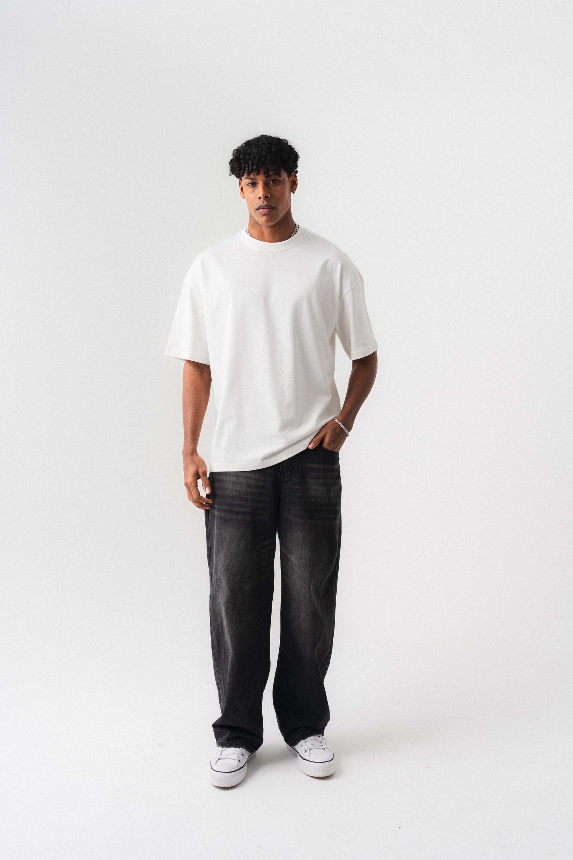 Oversize Basic Beyaz T-Shirt