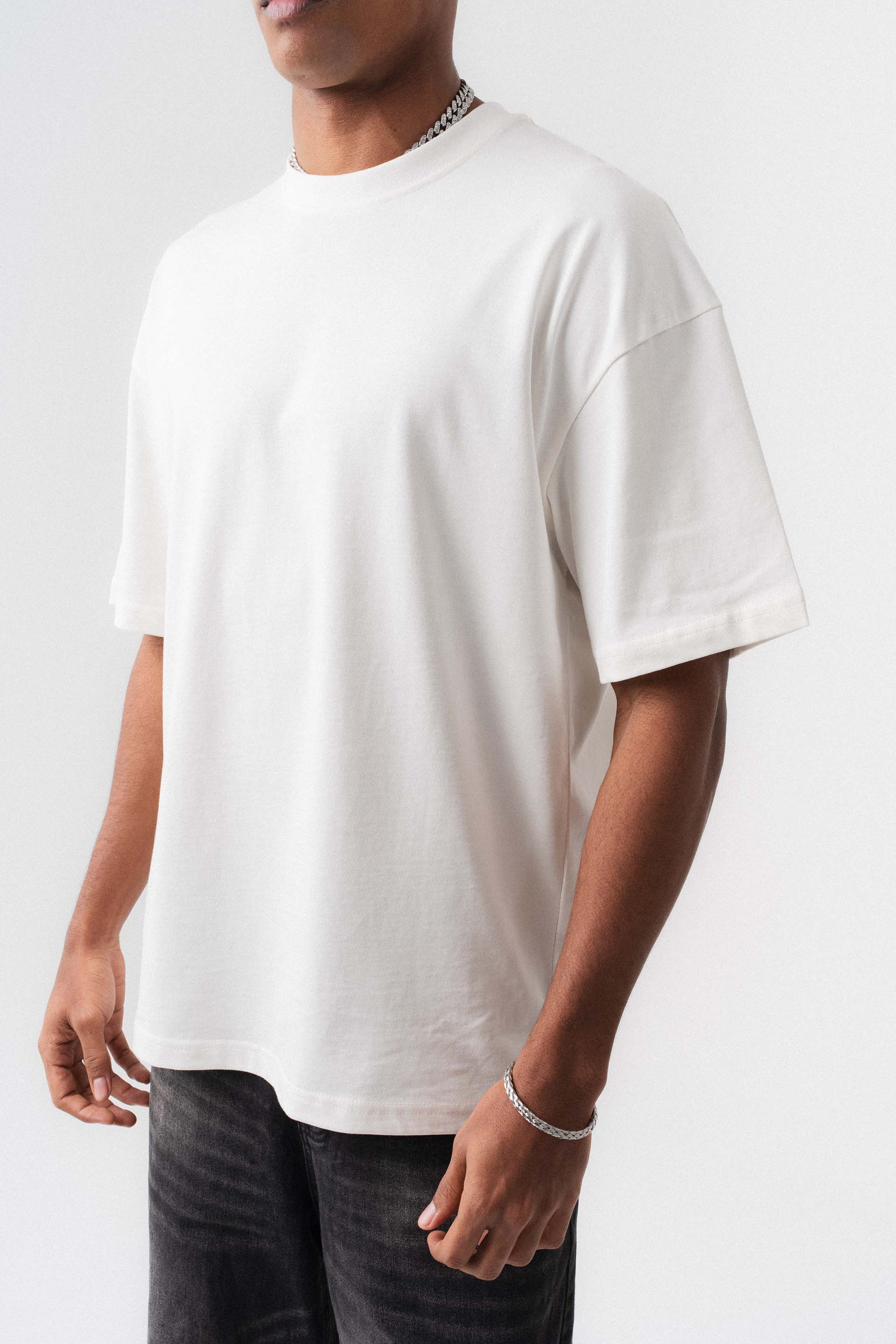 Oversize Basic Beyaz T-Shirt