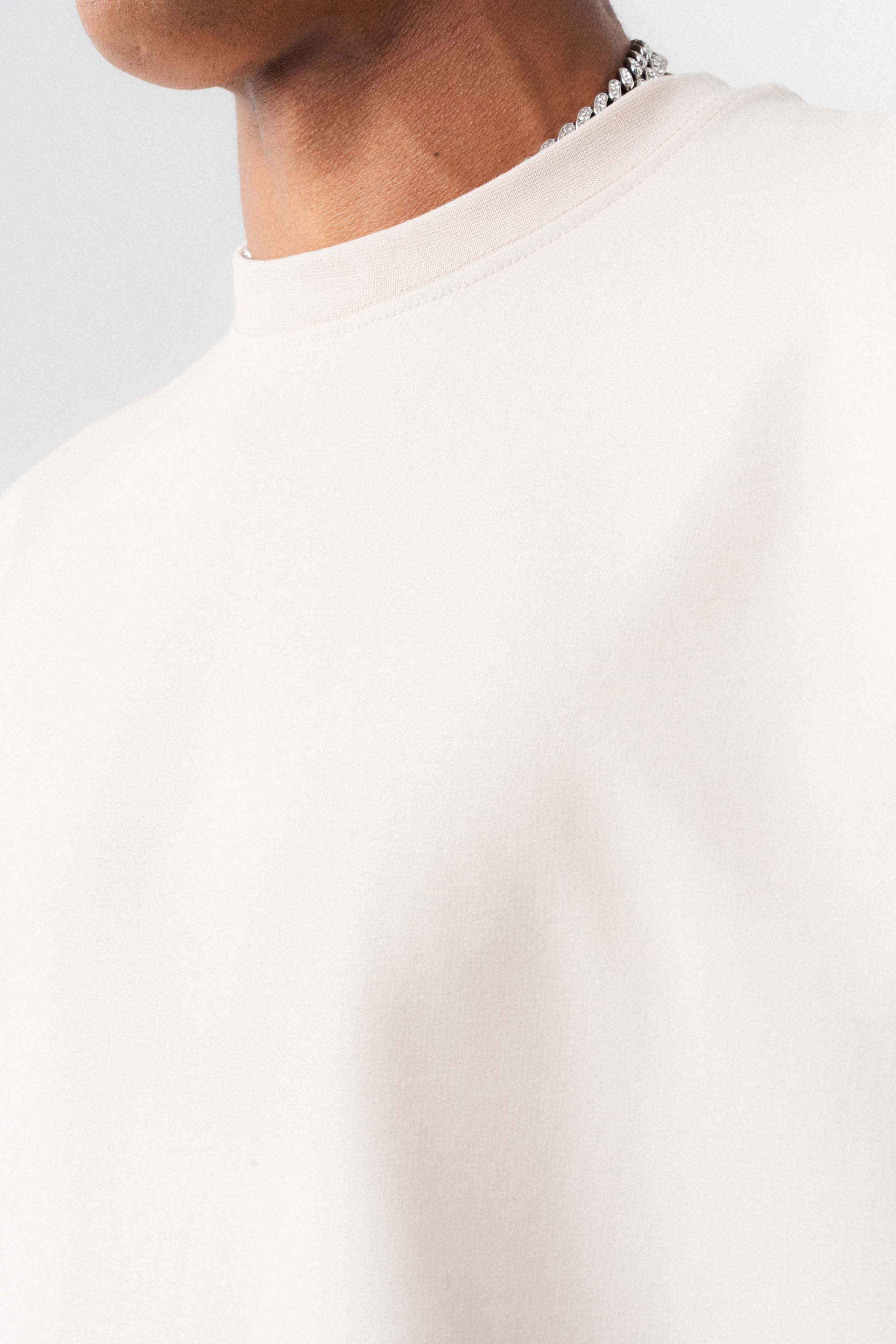 Oversize Basic Krem T-Shirt