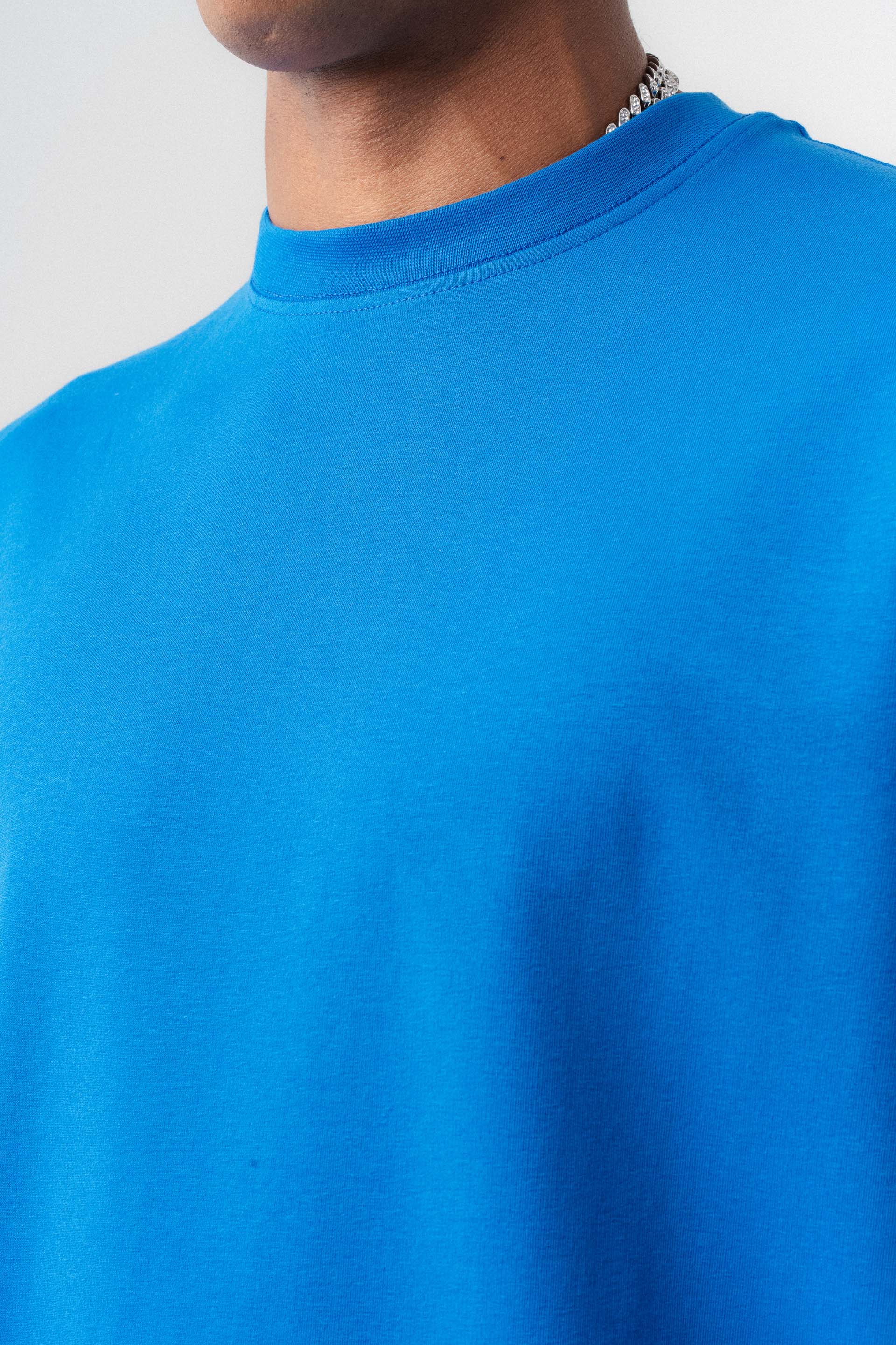 Oversize Basic Mavi T-Shirt