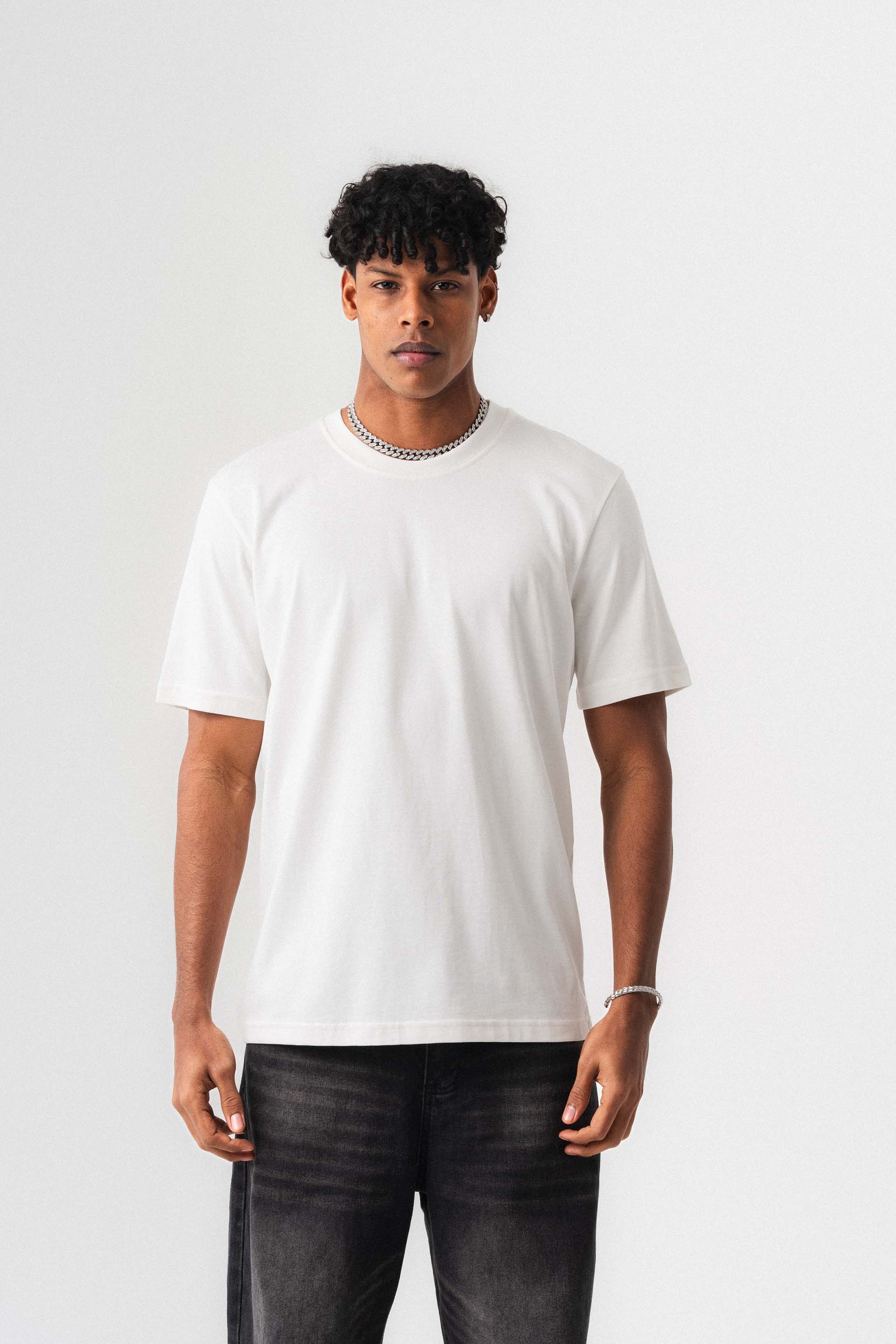 Oversize Basic Beyaz T-Shirt