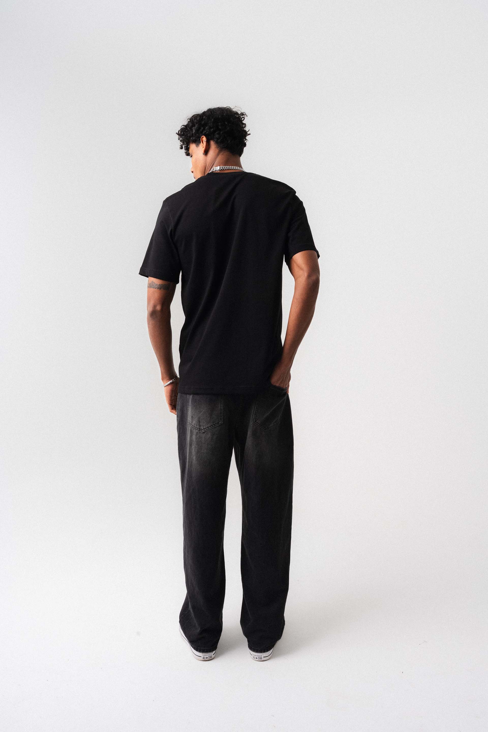 Oversize Basic Siyah T-Shirt