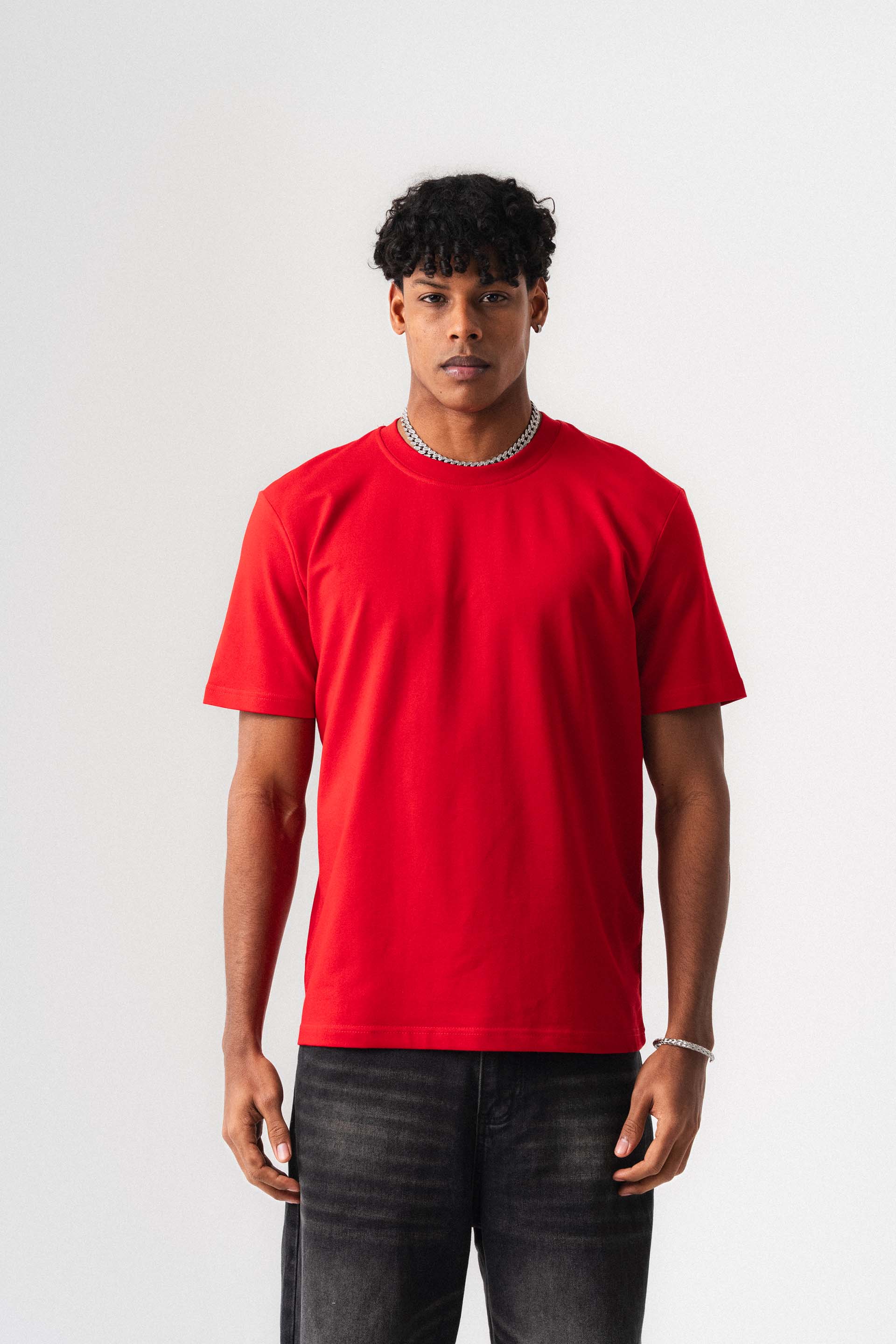 Oversize Basic Kırmızı T-Shirt