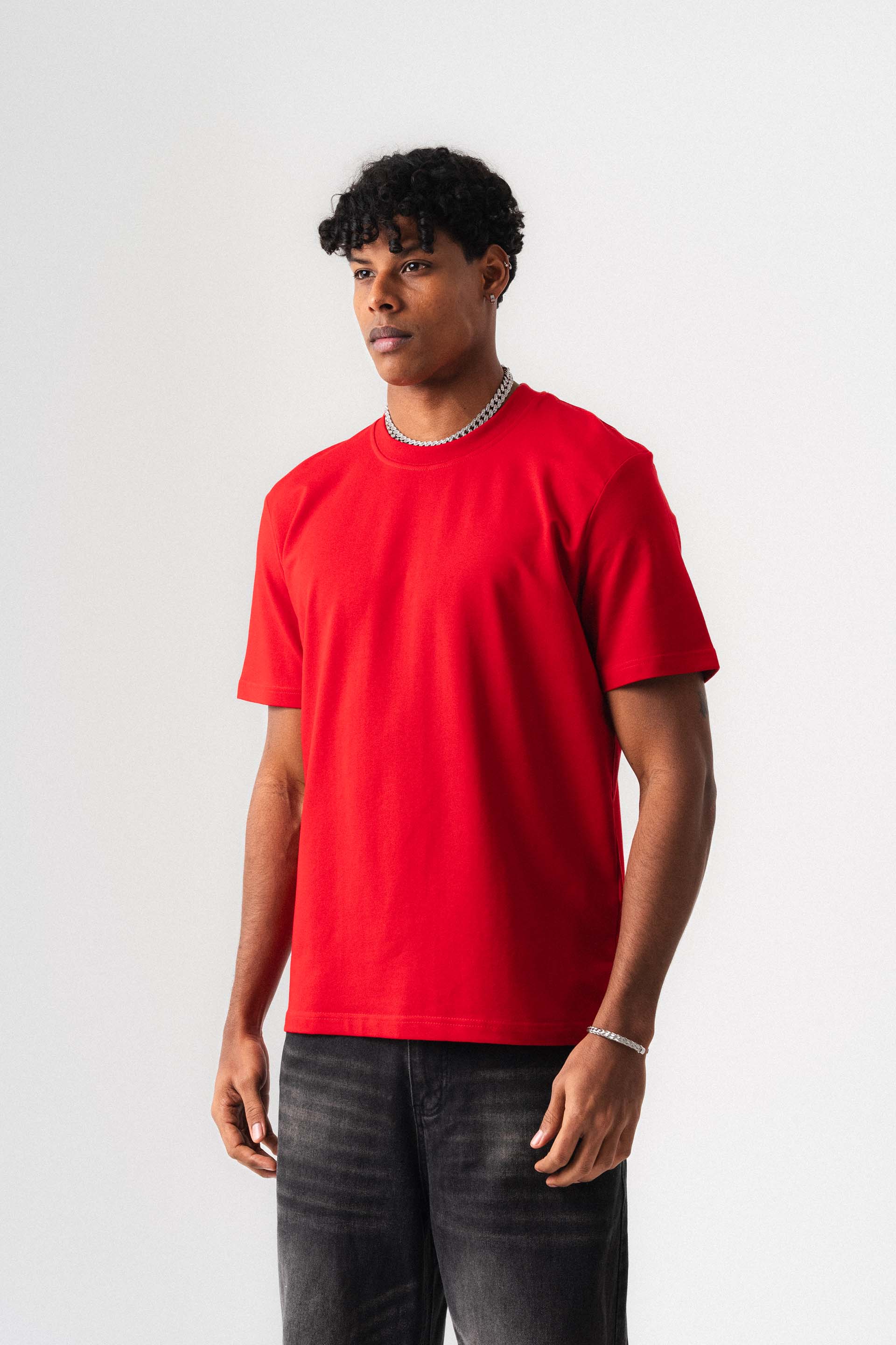 Oversize Basic Kırmızı T-Shirt