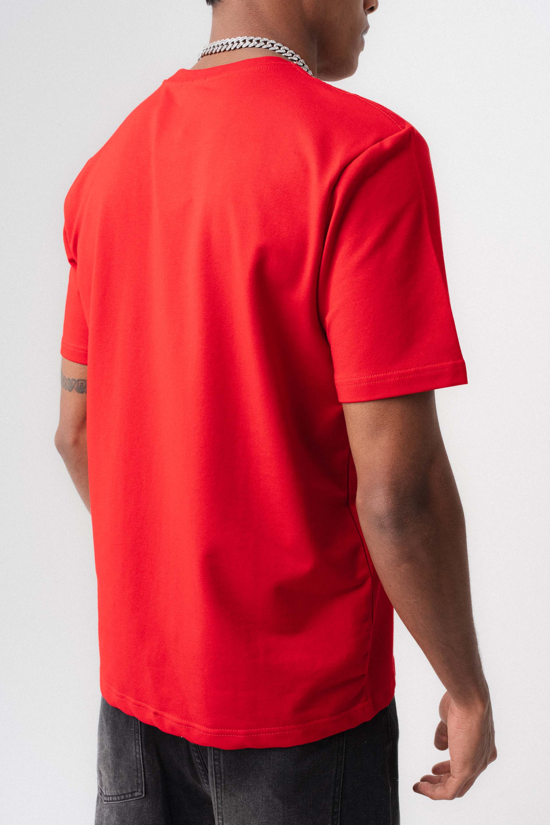 Oversize Basic Kırmızı T-Shirt