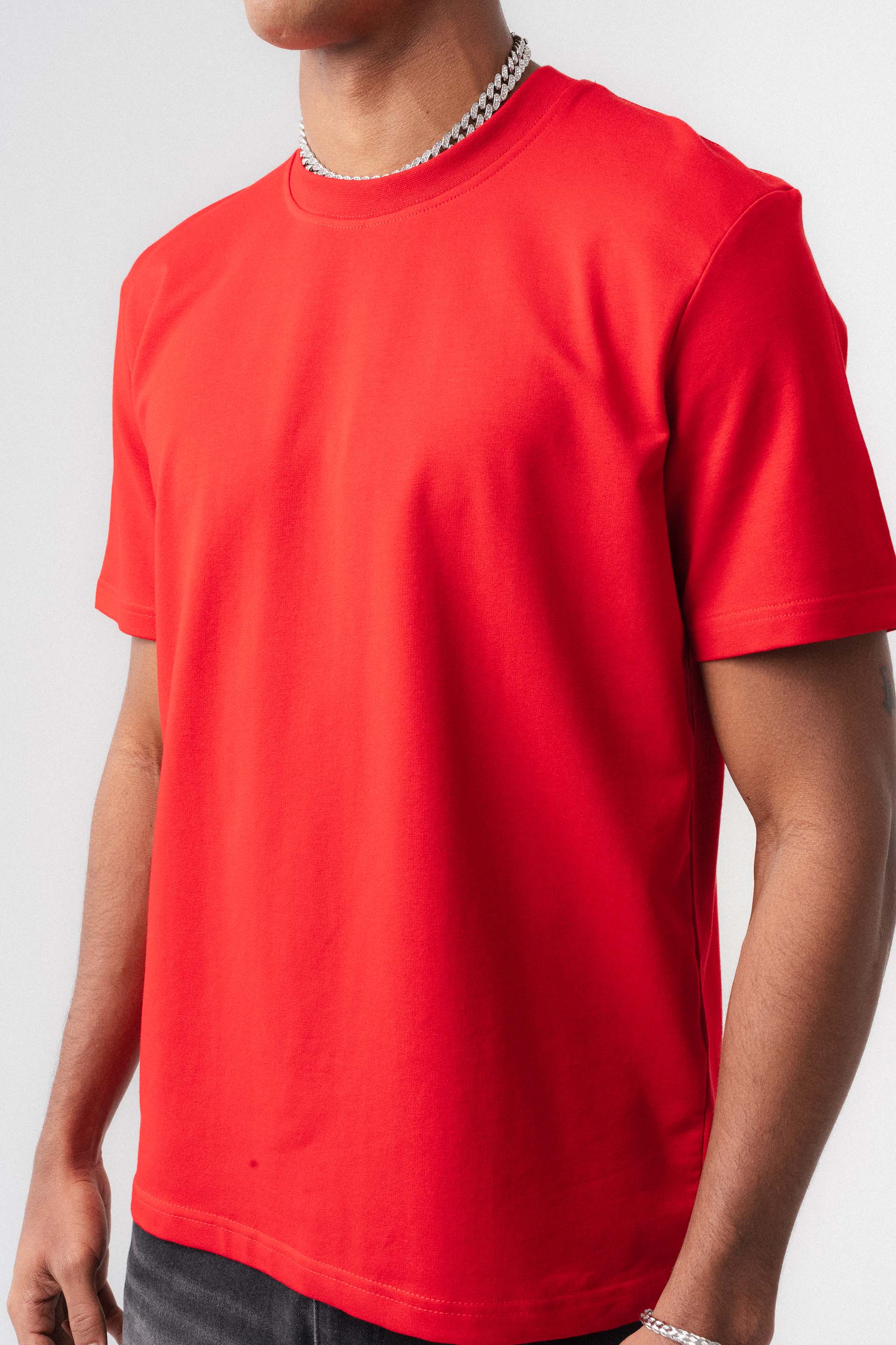 Oversize Basic Kırmızı T-Shirt