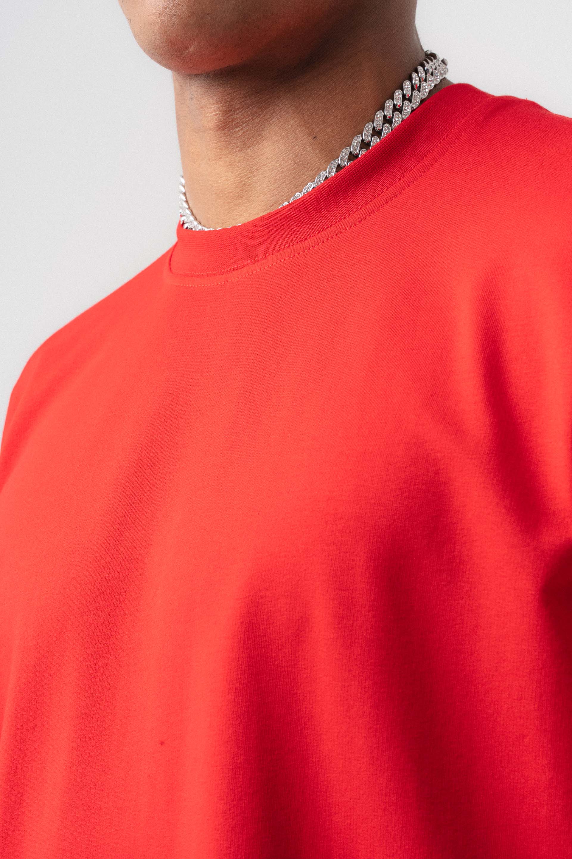 Oversize Basic Kırmızı T-Shirt