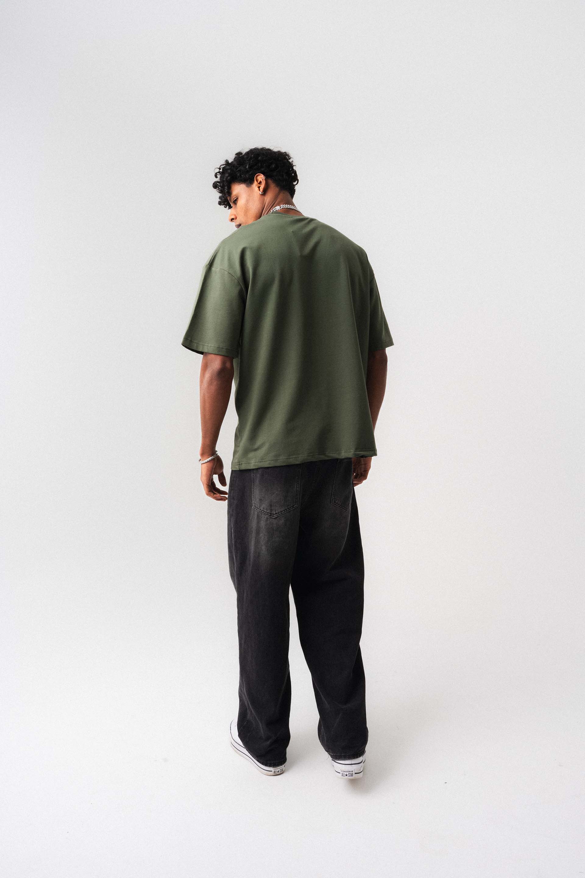 Oversize Basic Haki T-Shirt