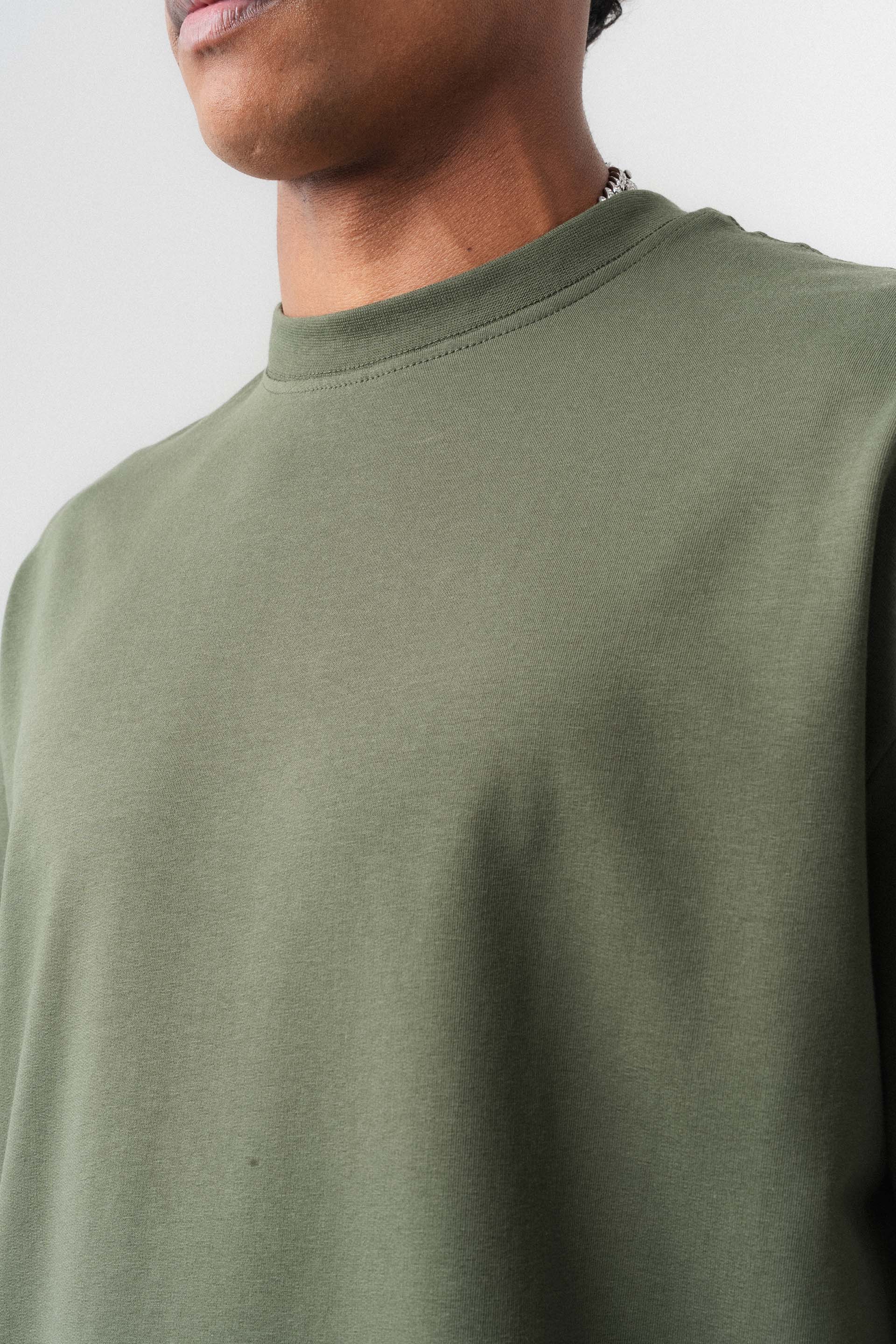 Oversize Basic Haki T-Shirt
