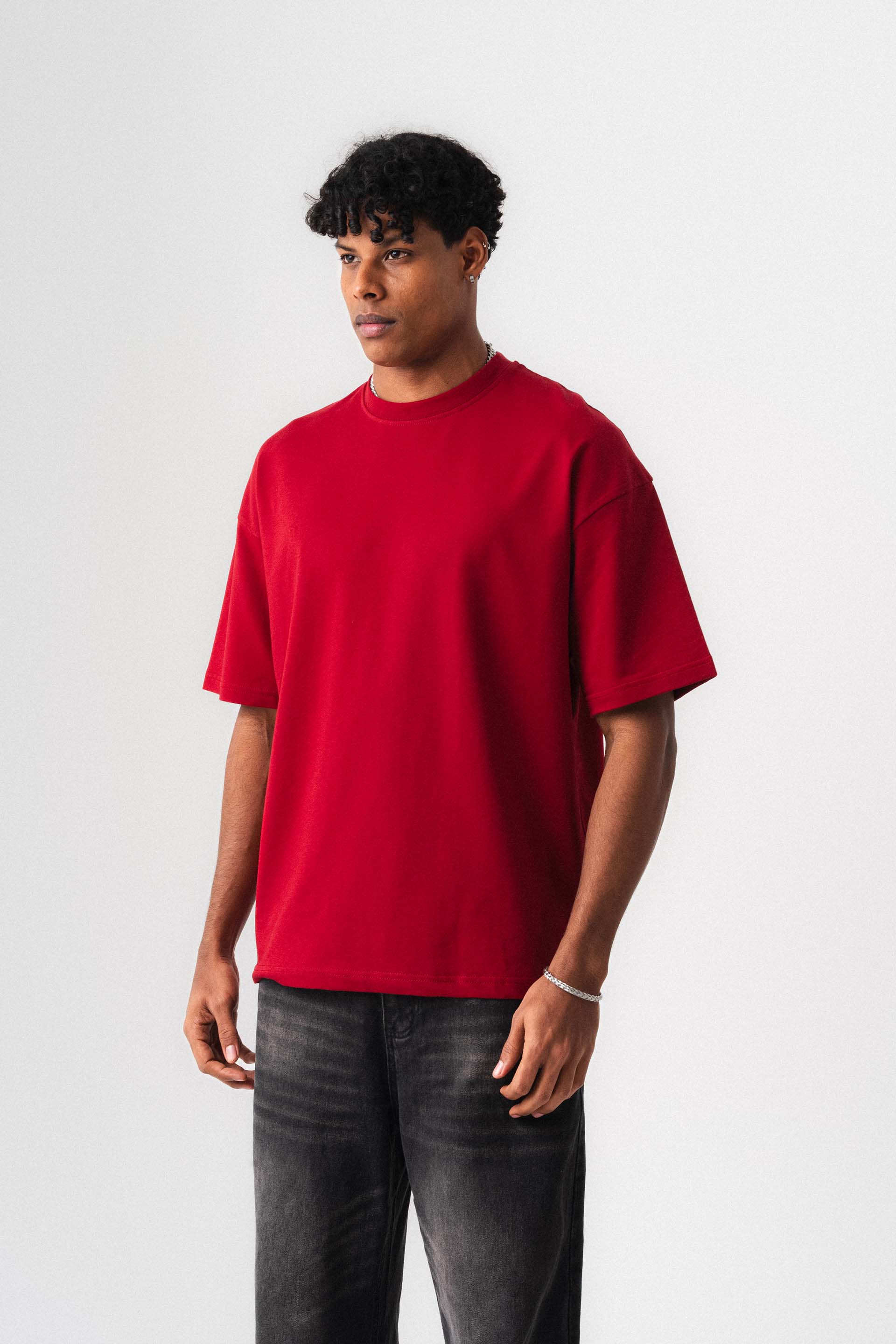 Oversize Basic Kırmızı T-Shirt