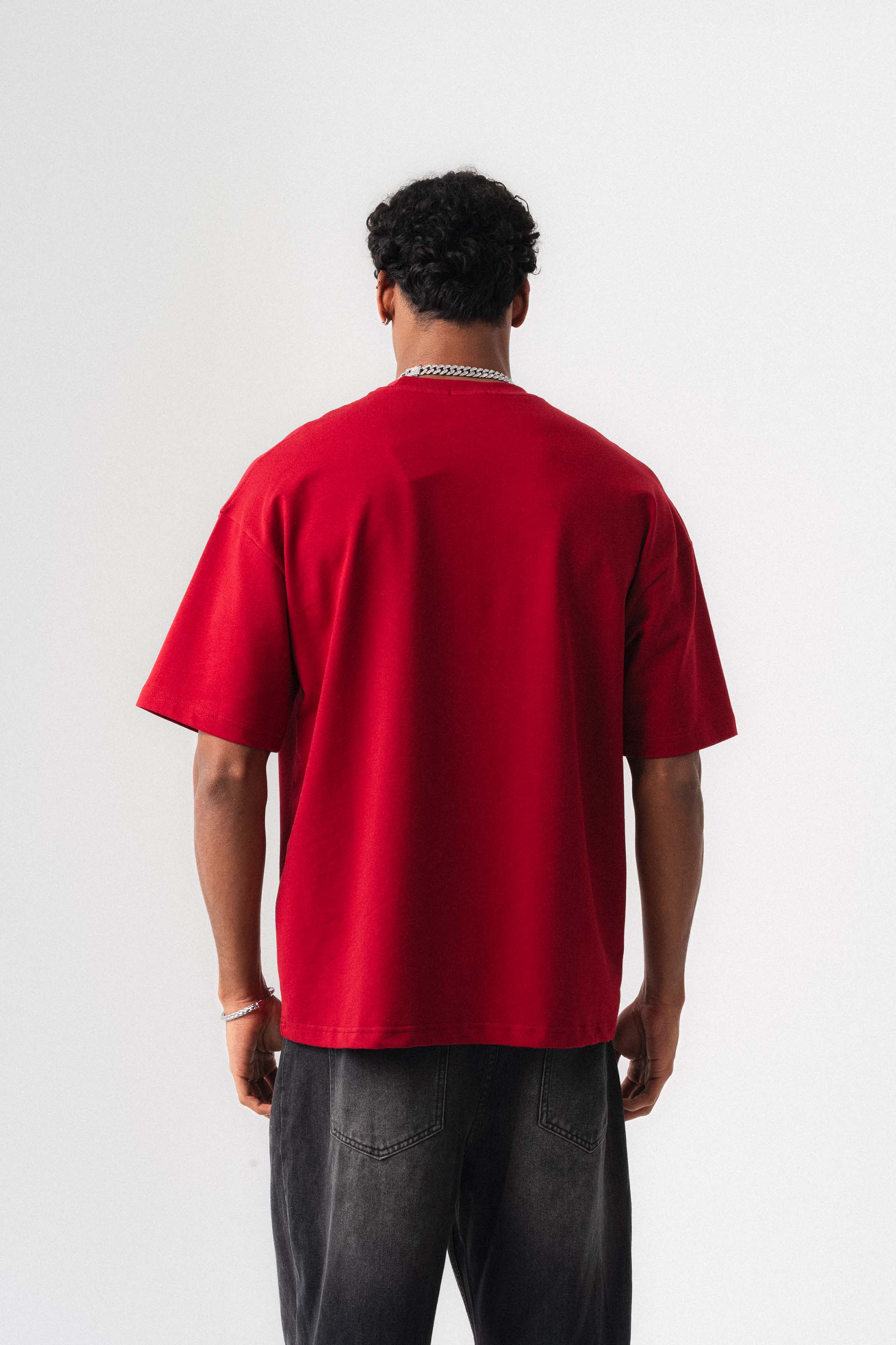 Oversize Basic Kırmızı T-Shirt