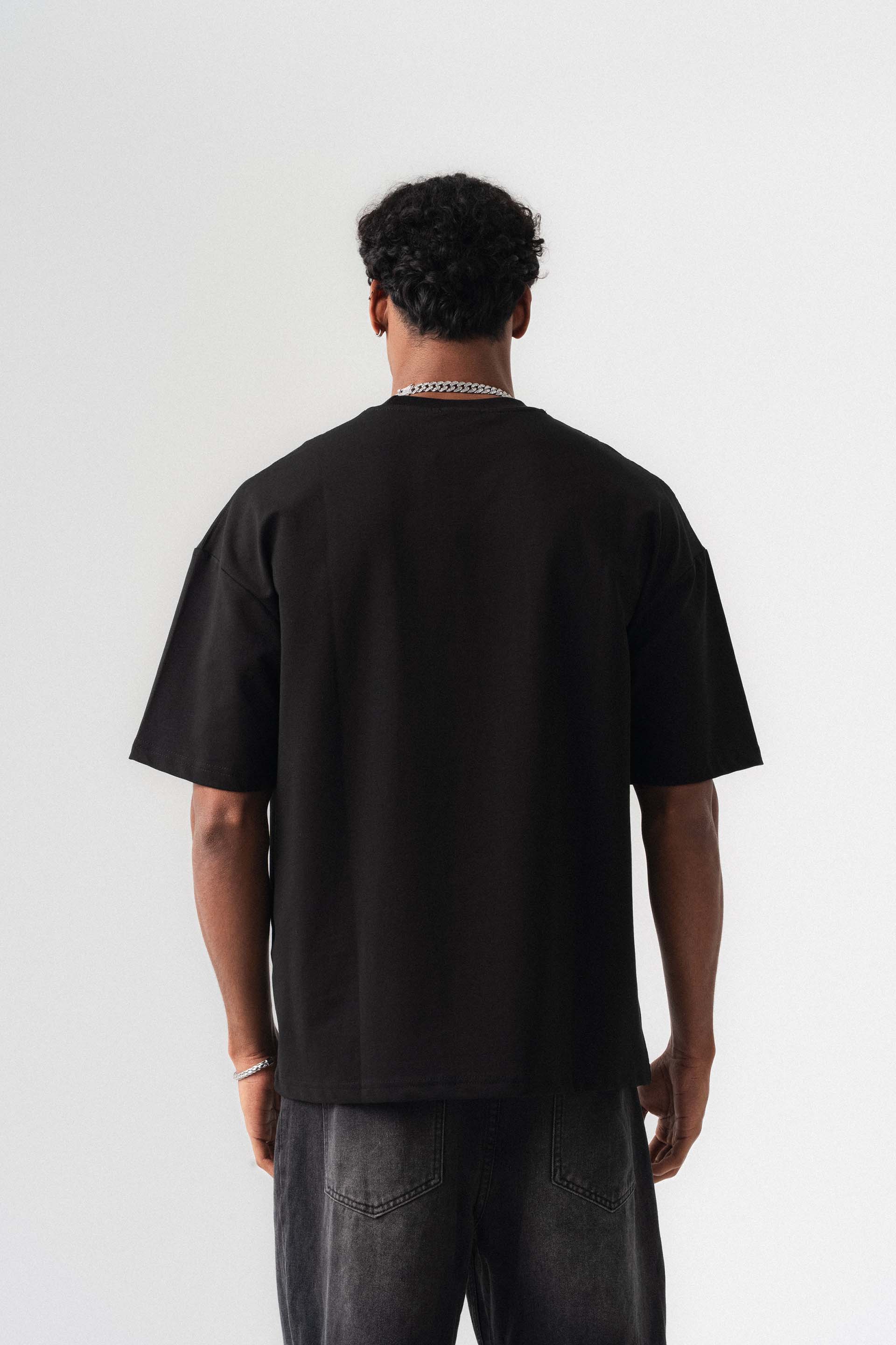 Oversize Basic Siyah T-Shirt