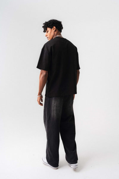Oversize Basic Siyah T-Shirt