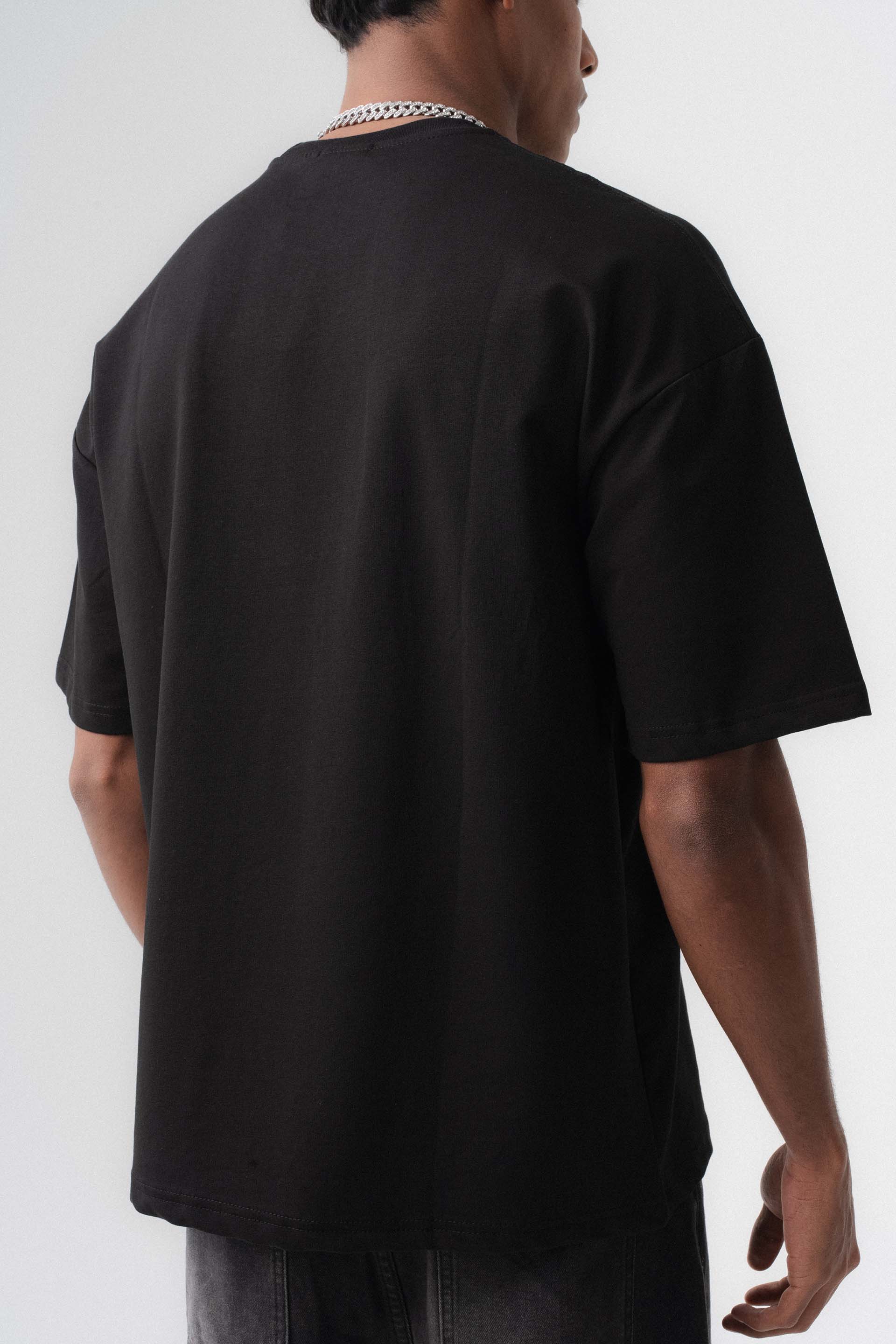 Oversize Basic Siyah T-Shirt