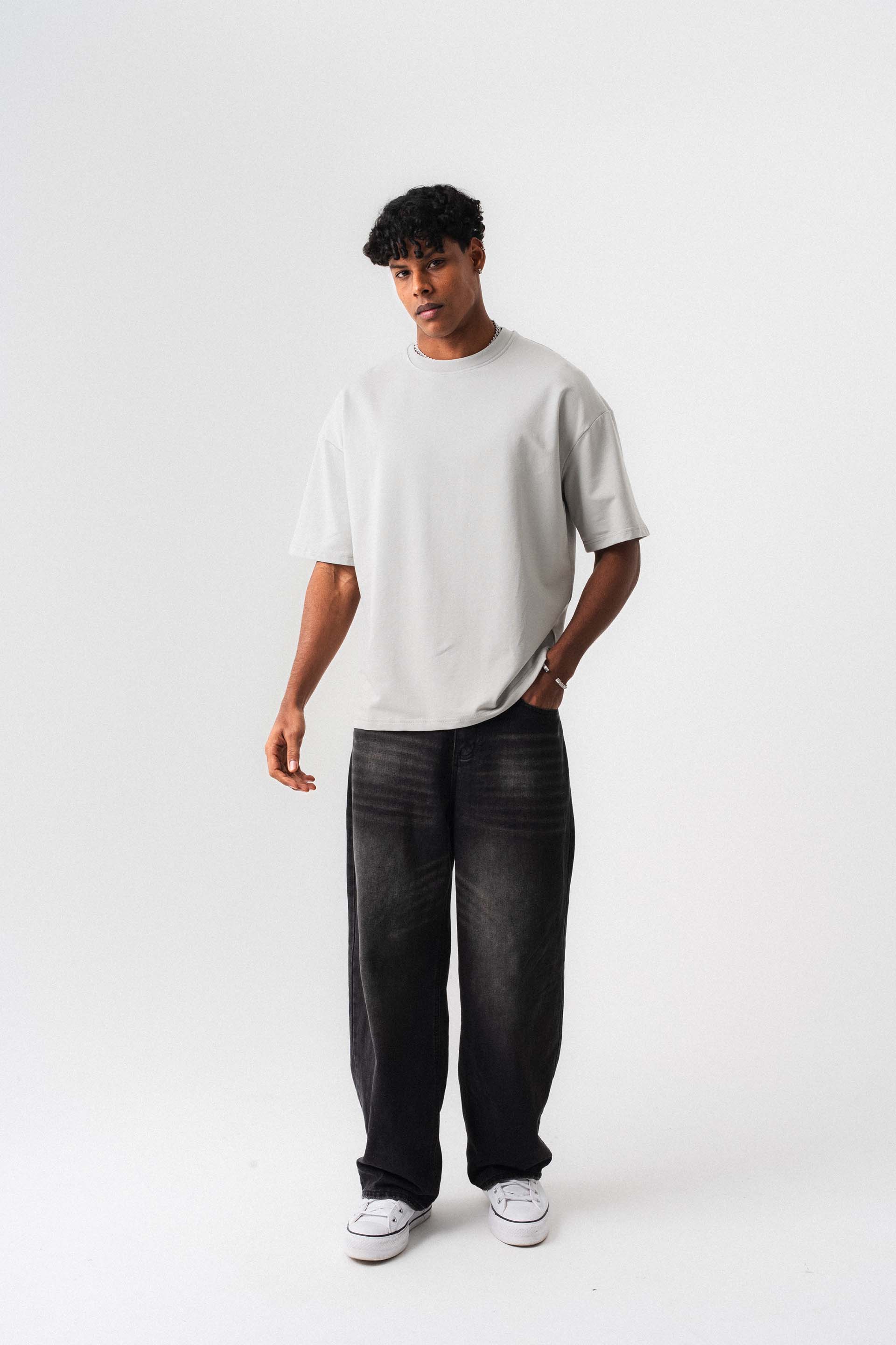 Oversize Basic Beyaz T-Shirt