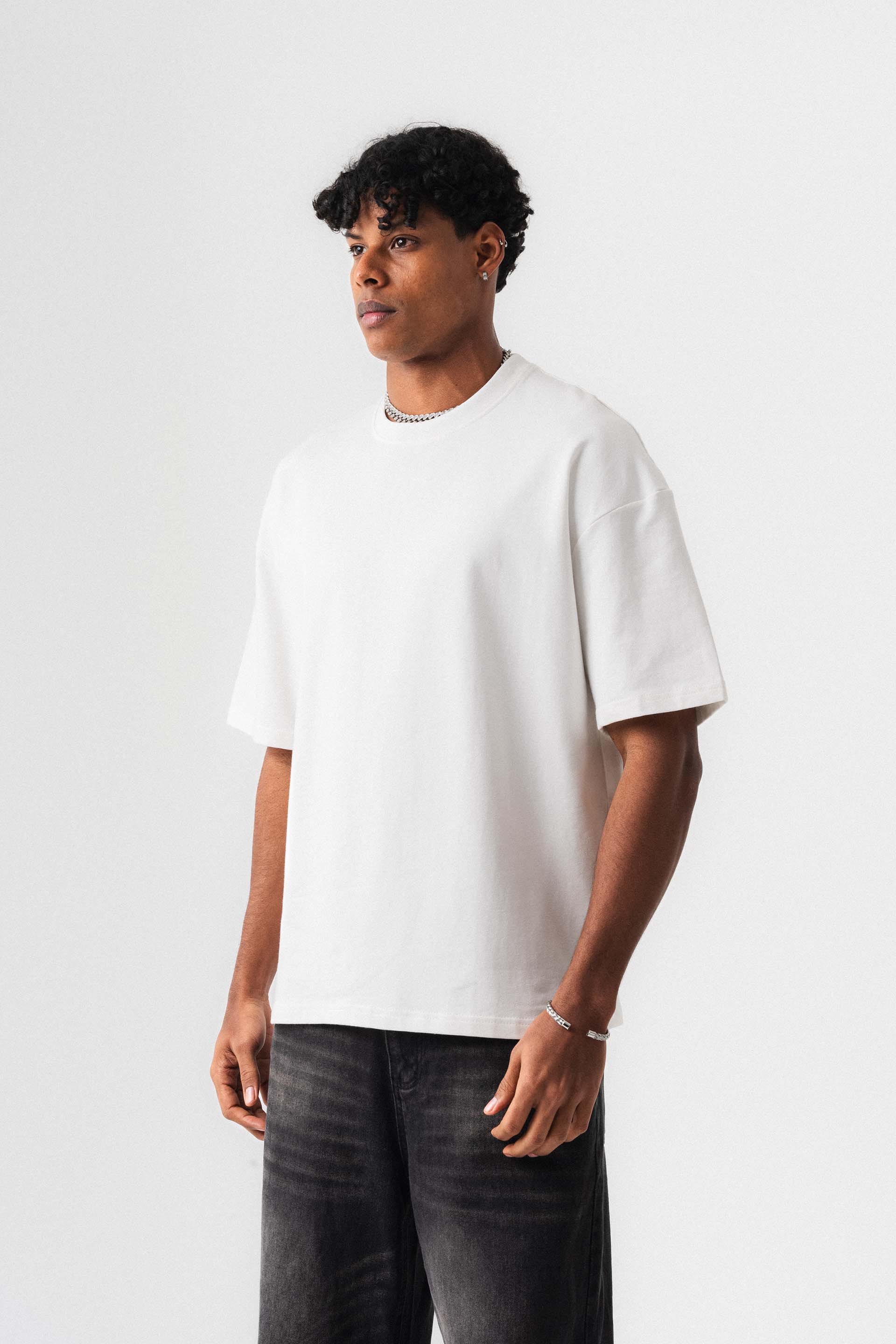 Oversize Basic Beyaz T-Shirt