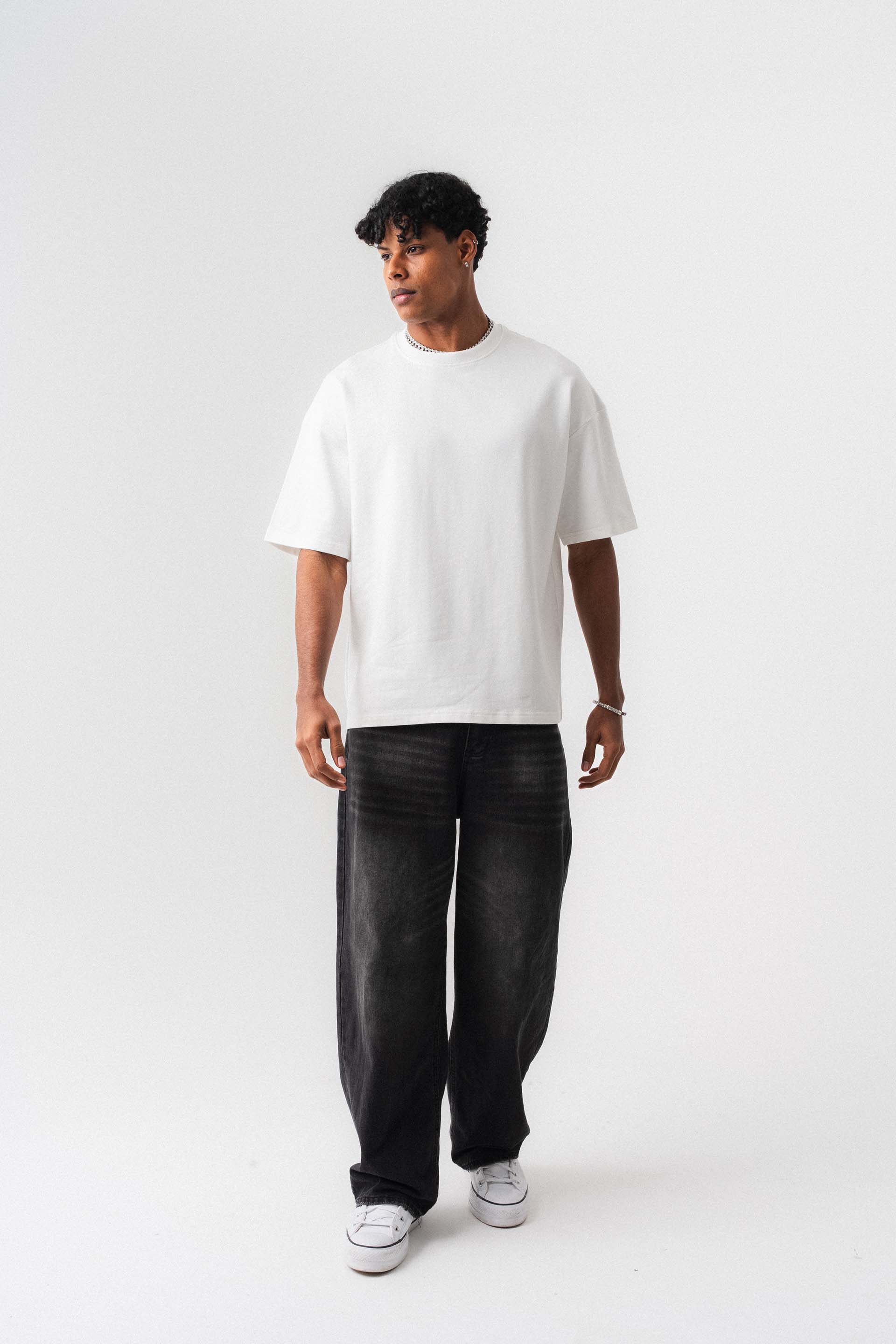 Oversize Basic Beyaz T-Shirt