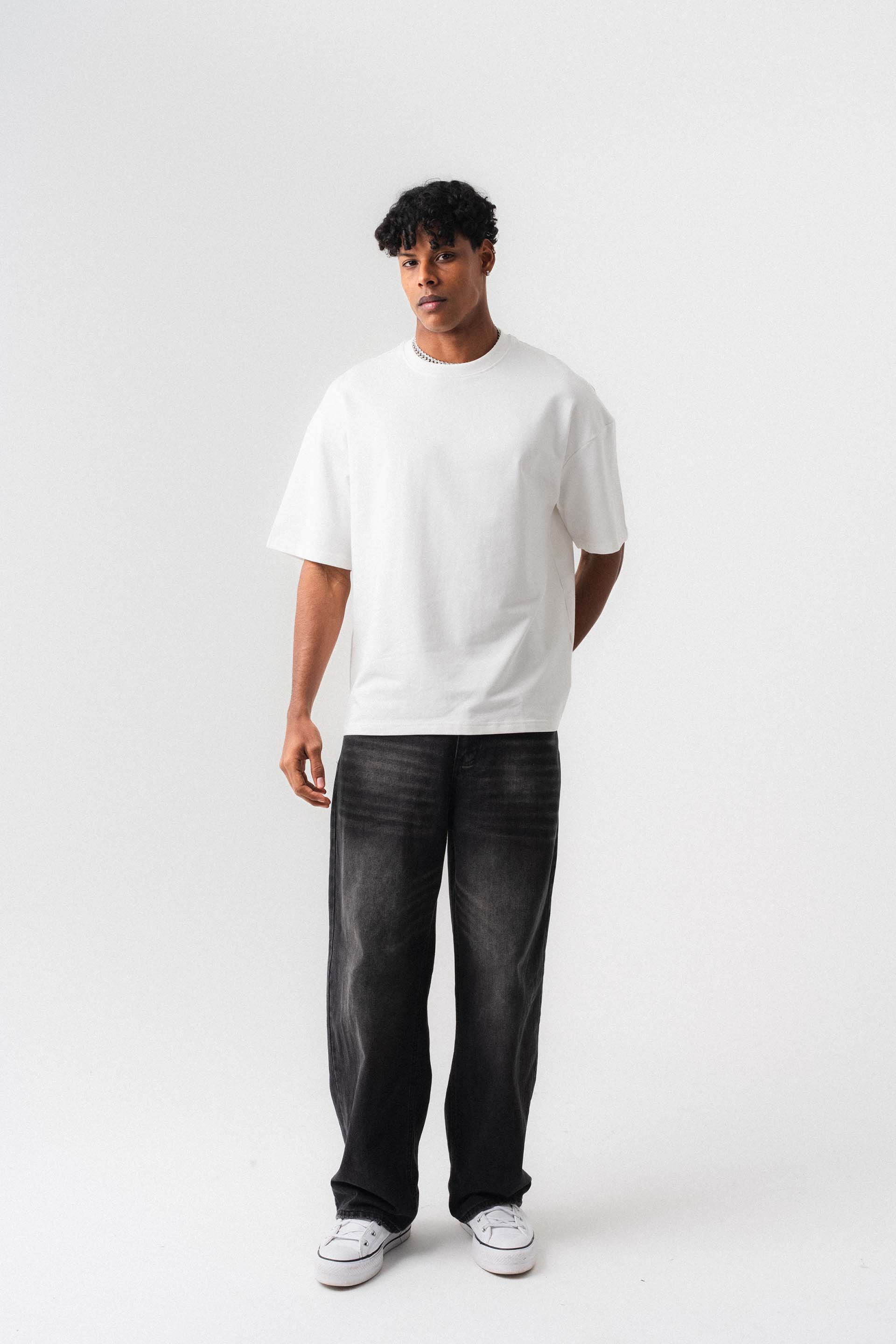 Oversize Basic Beyaz T-Shirt