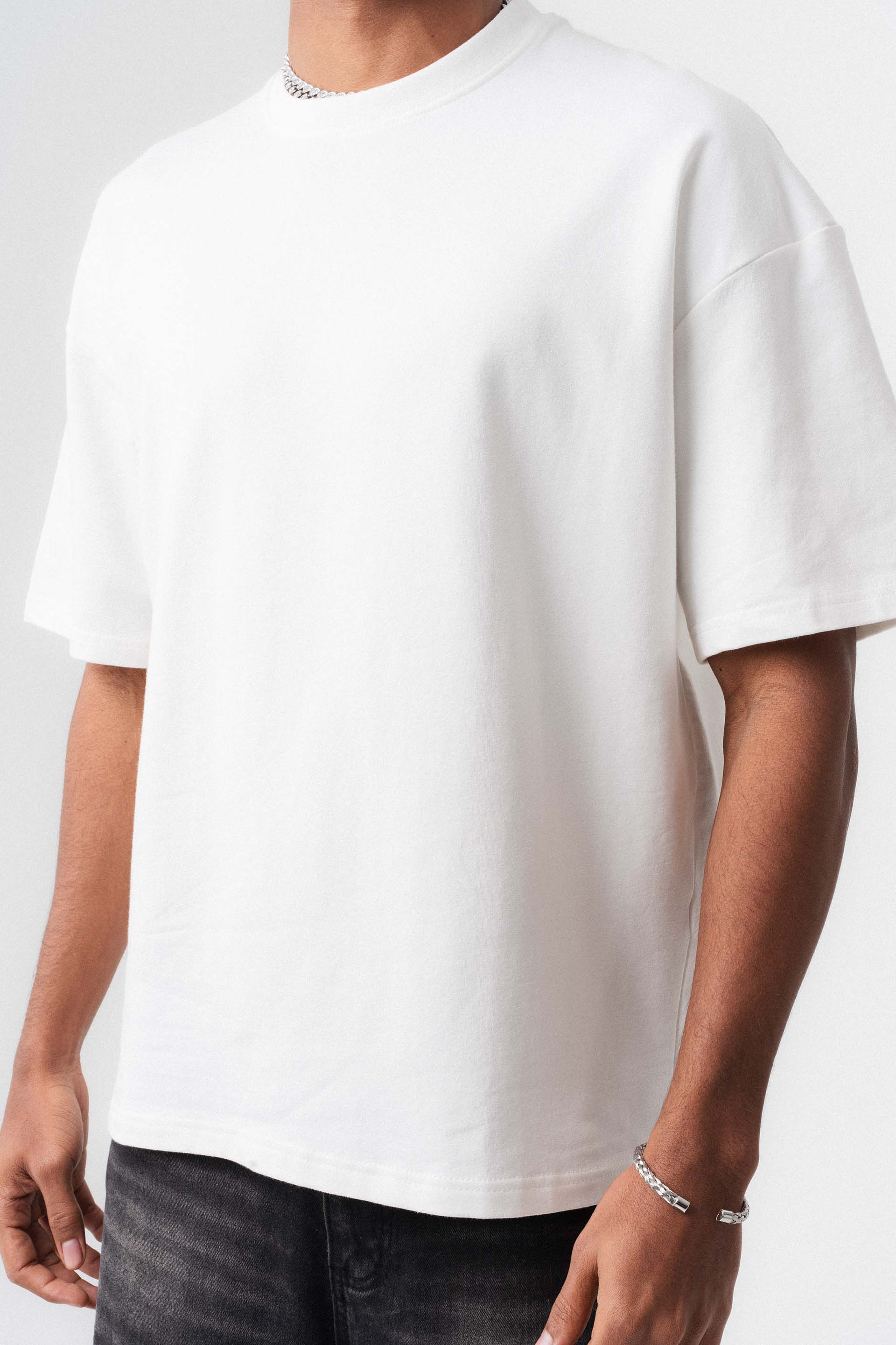 Oversize Basic Beyaz T-Shirt