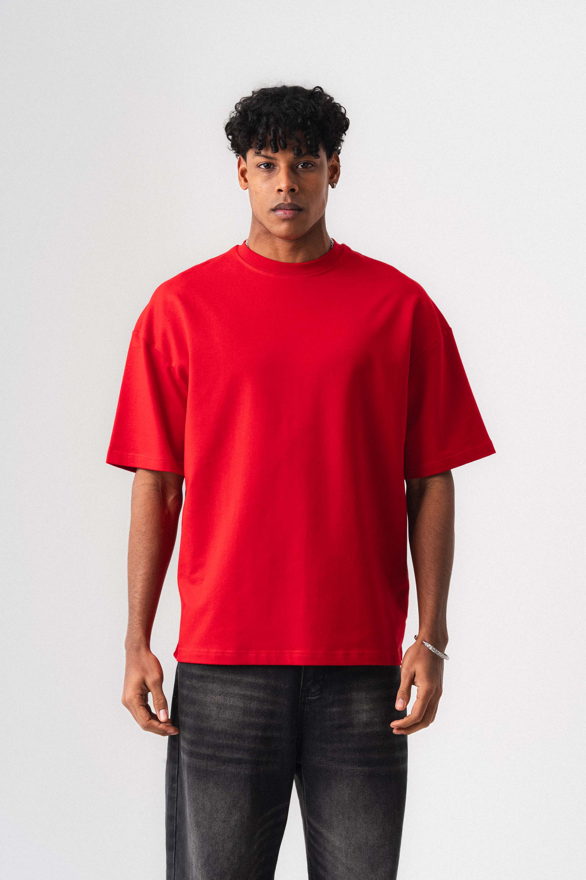 Oversize Basic Kırmızı T-Shirt