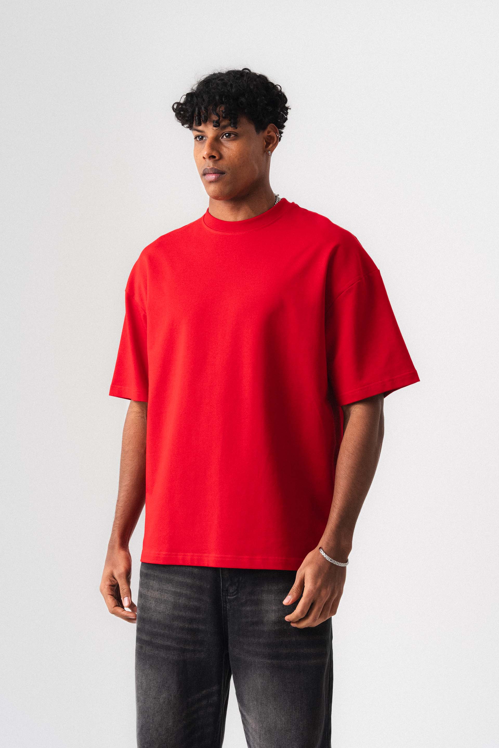 Oversize Basic Kırmızı T-Shirt