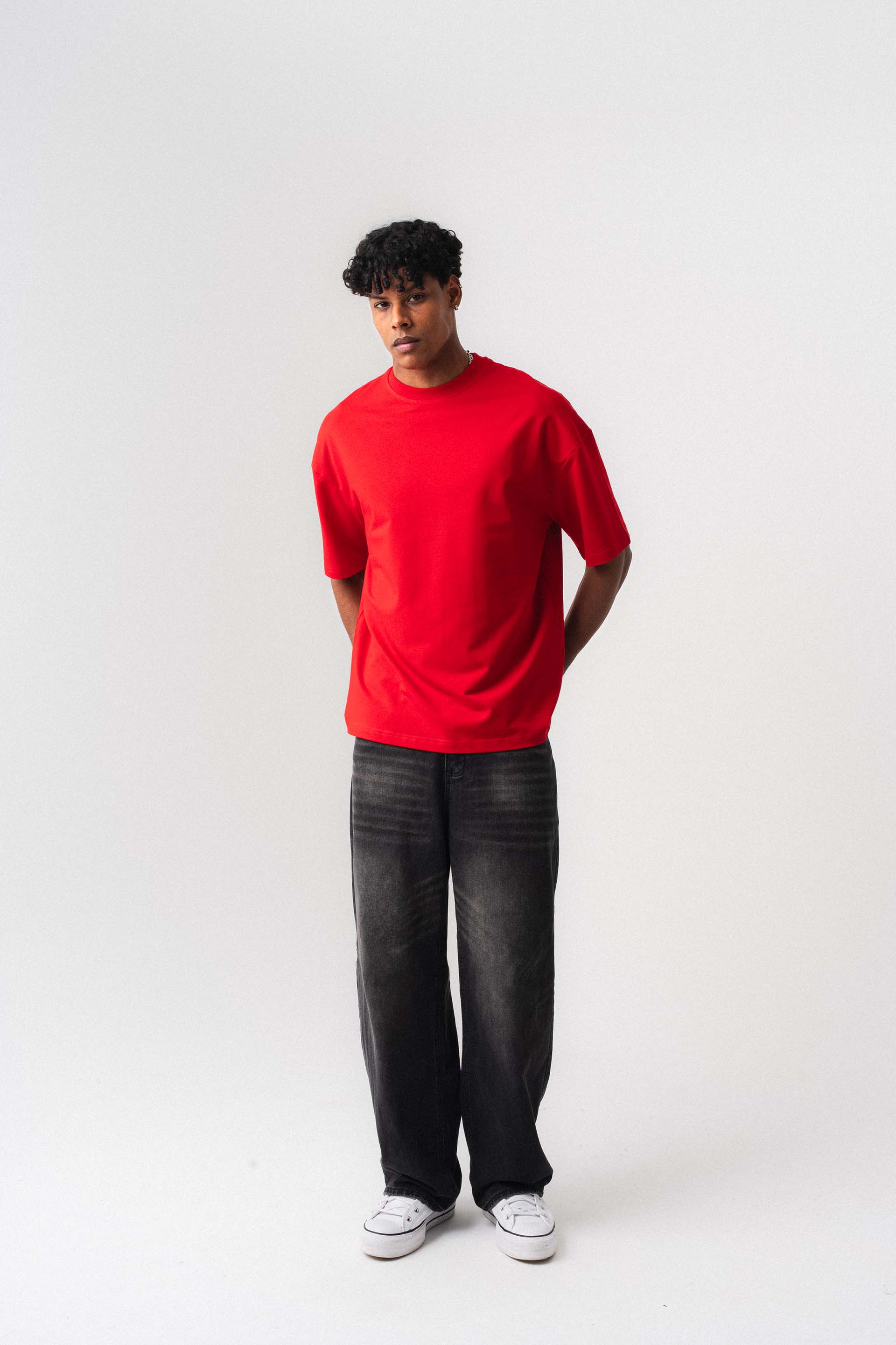 Oversize Basic Kırmızı T-Shirt