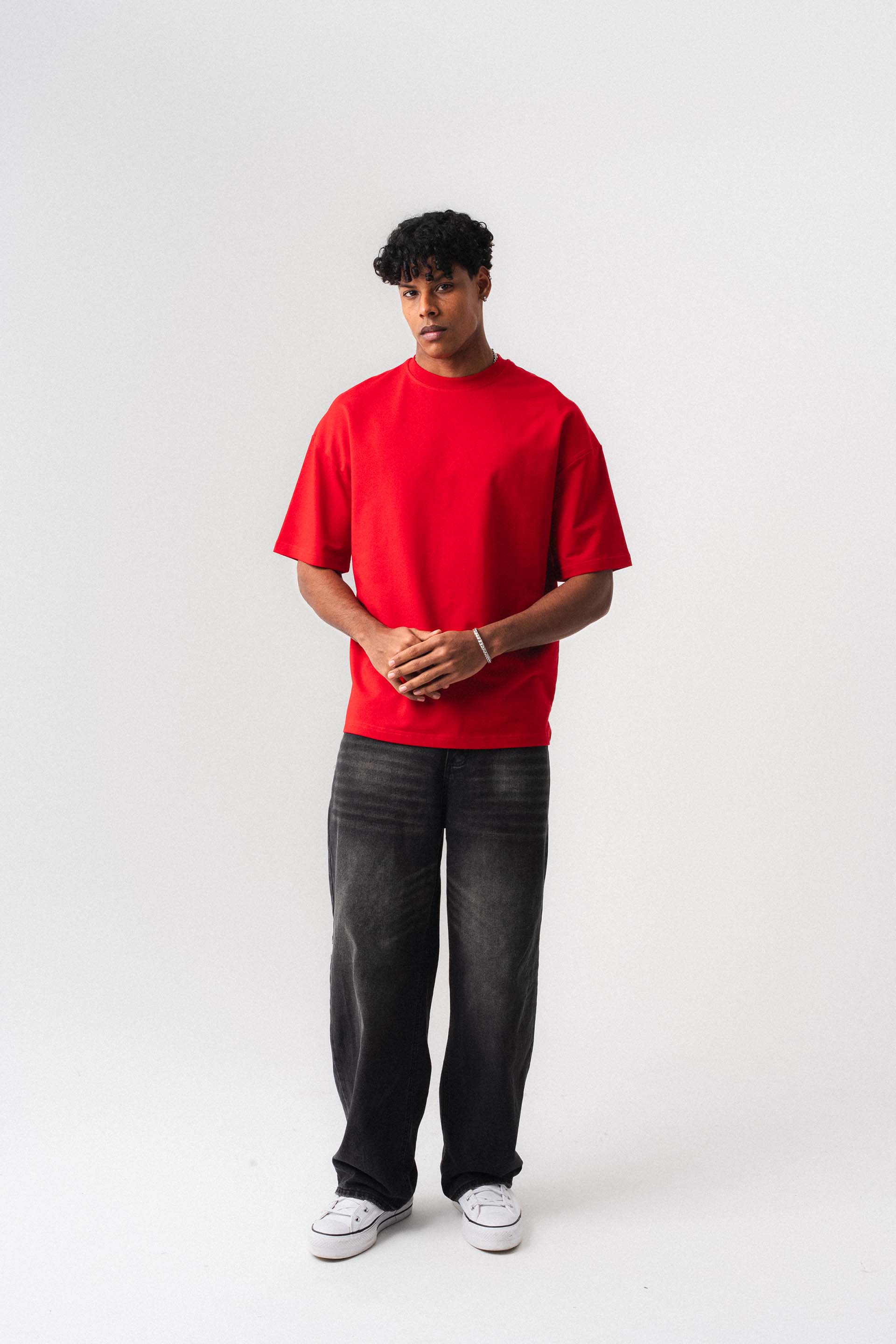 Oversize Basic Kırmızı T-Shirt