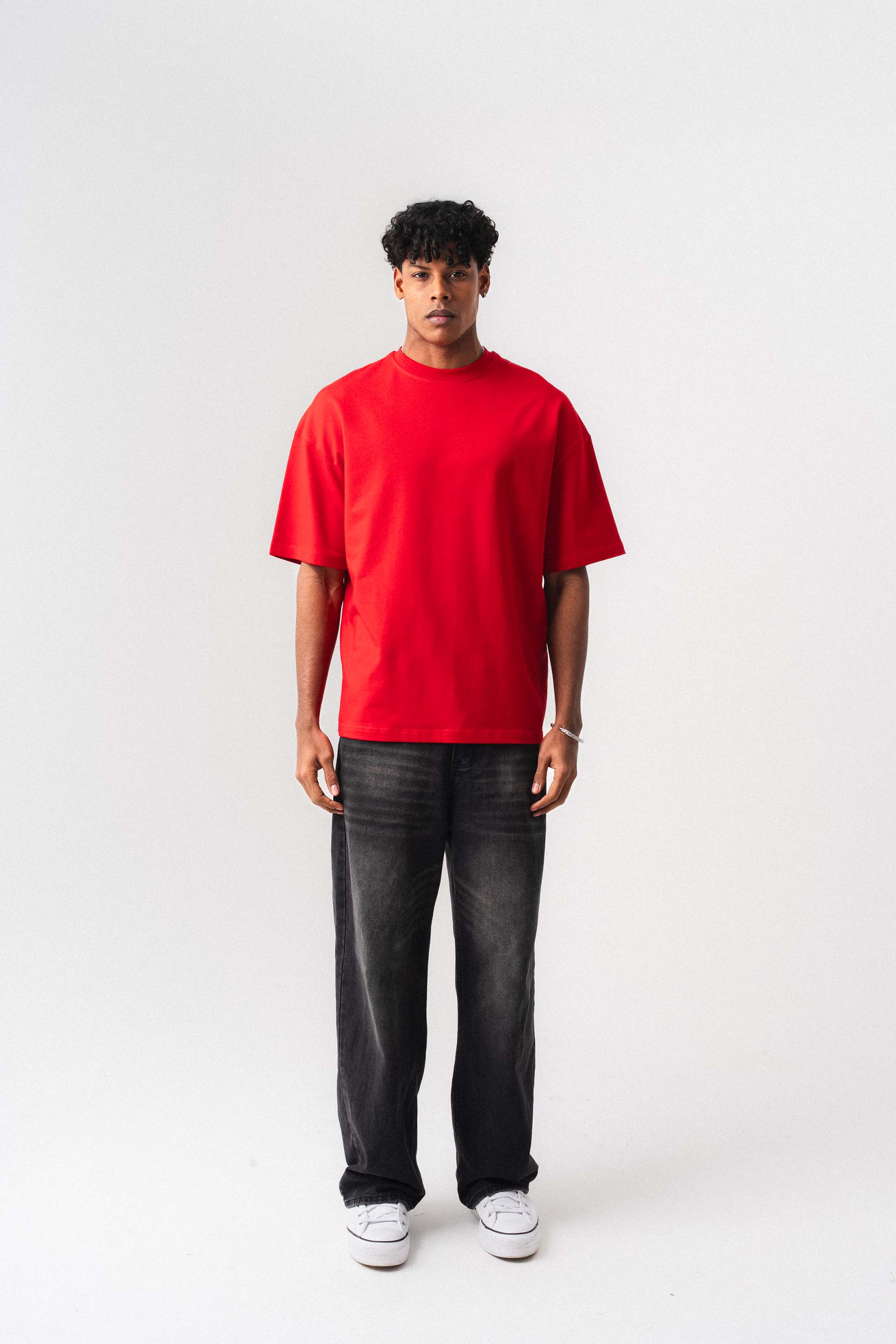 Oversize Basic Kırmızı T-Shirt