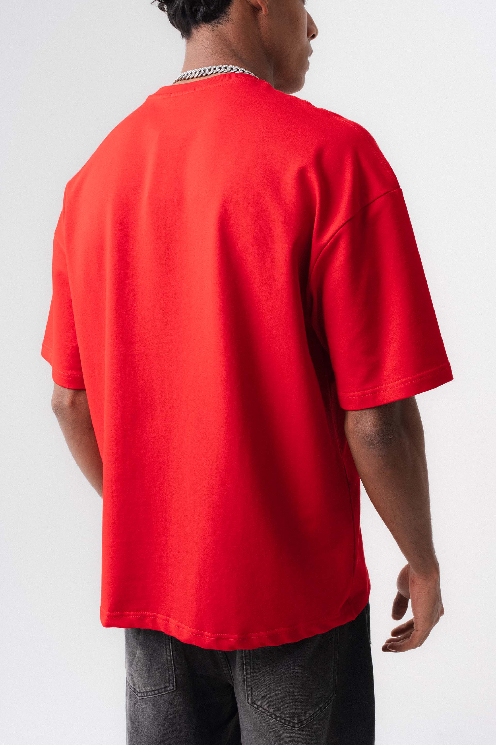 Oversize Basic Kırmızı T-Shirt