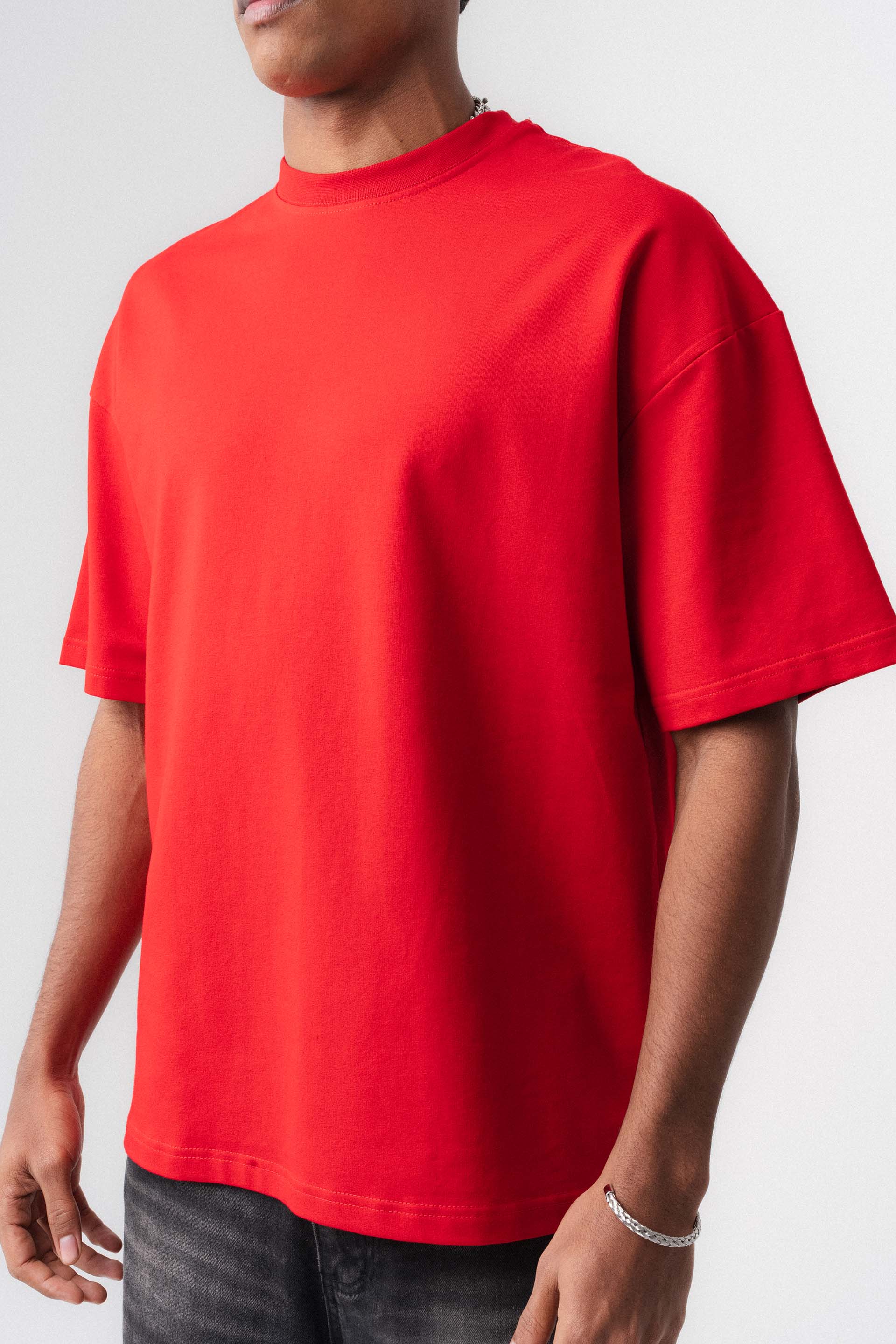Oversize Basic Kırmızı T-Shirt