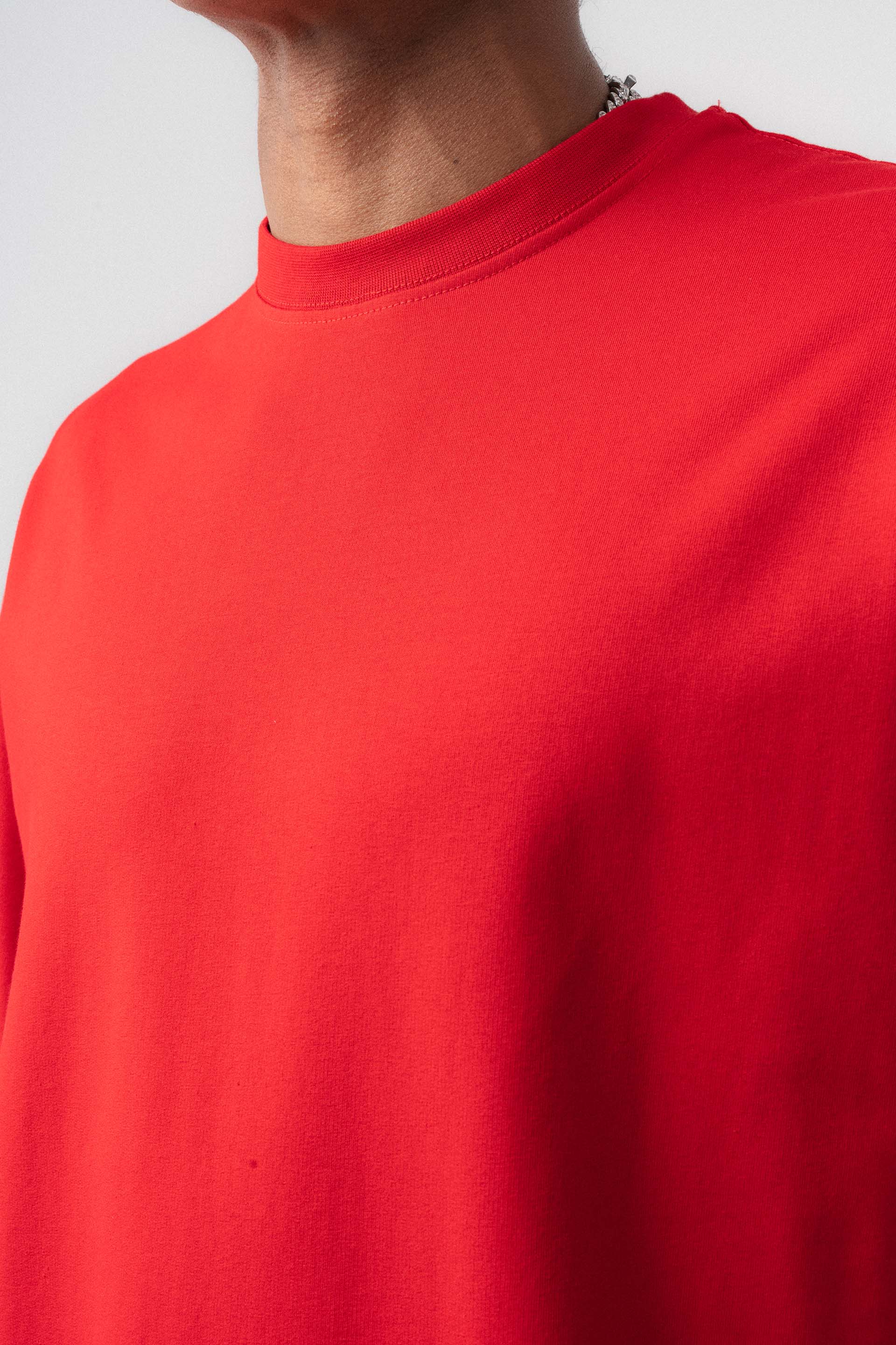 Oversize Basic Kırmızı T-Shirt