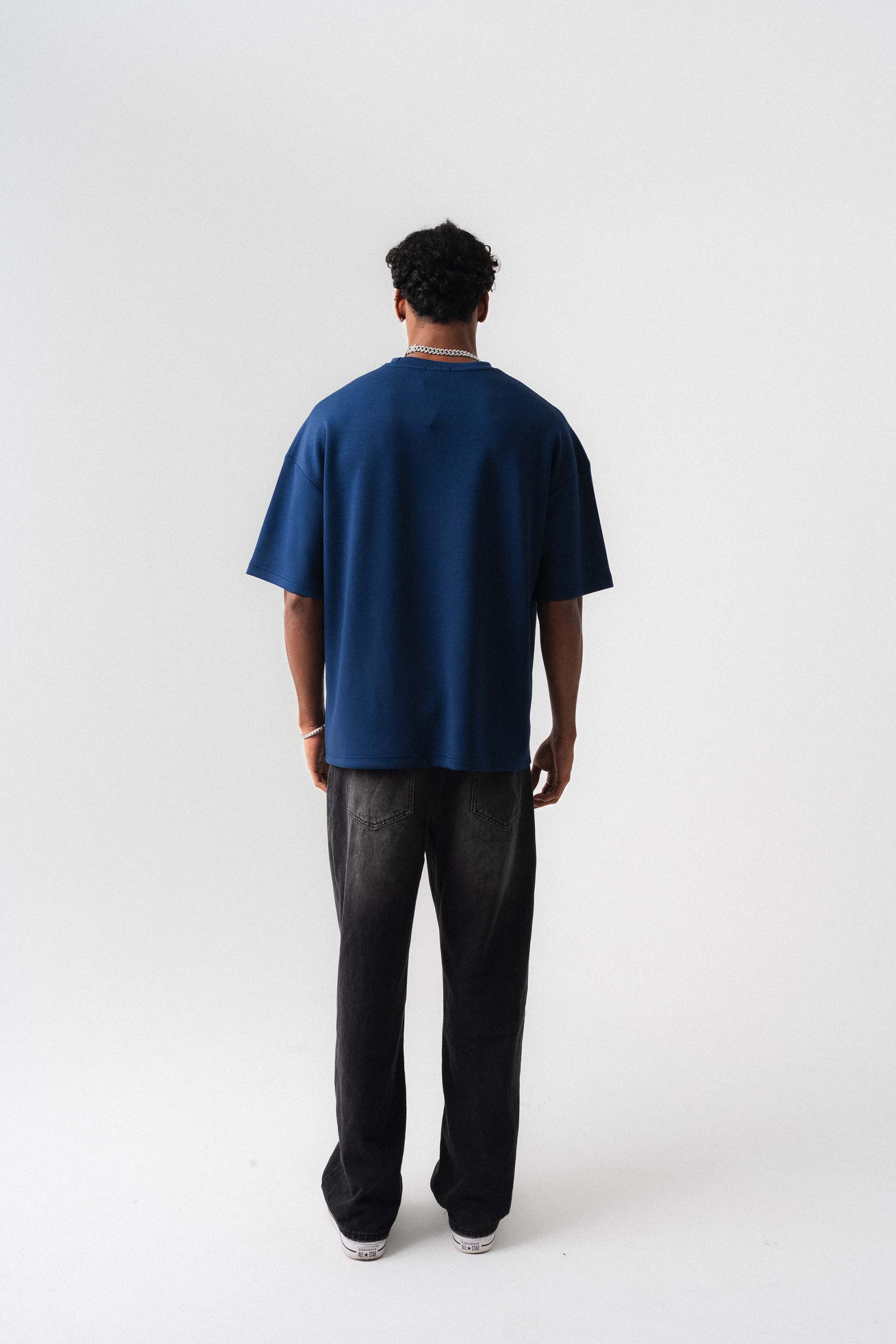 Oversize Basic Lacivert T-Shirt