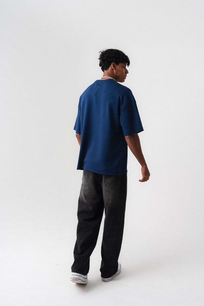 Oversize Basic Lacivert T-Shirt