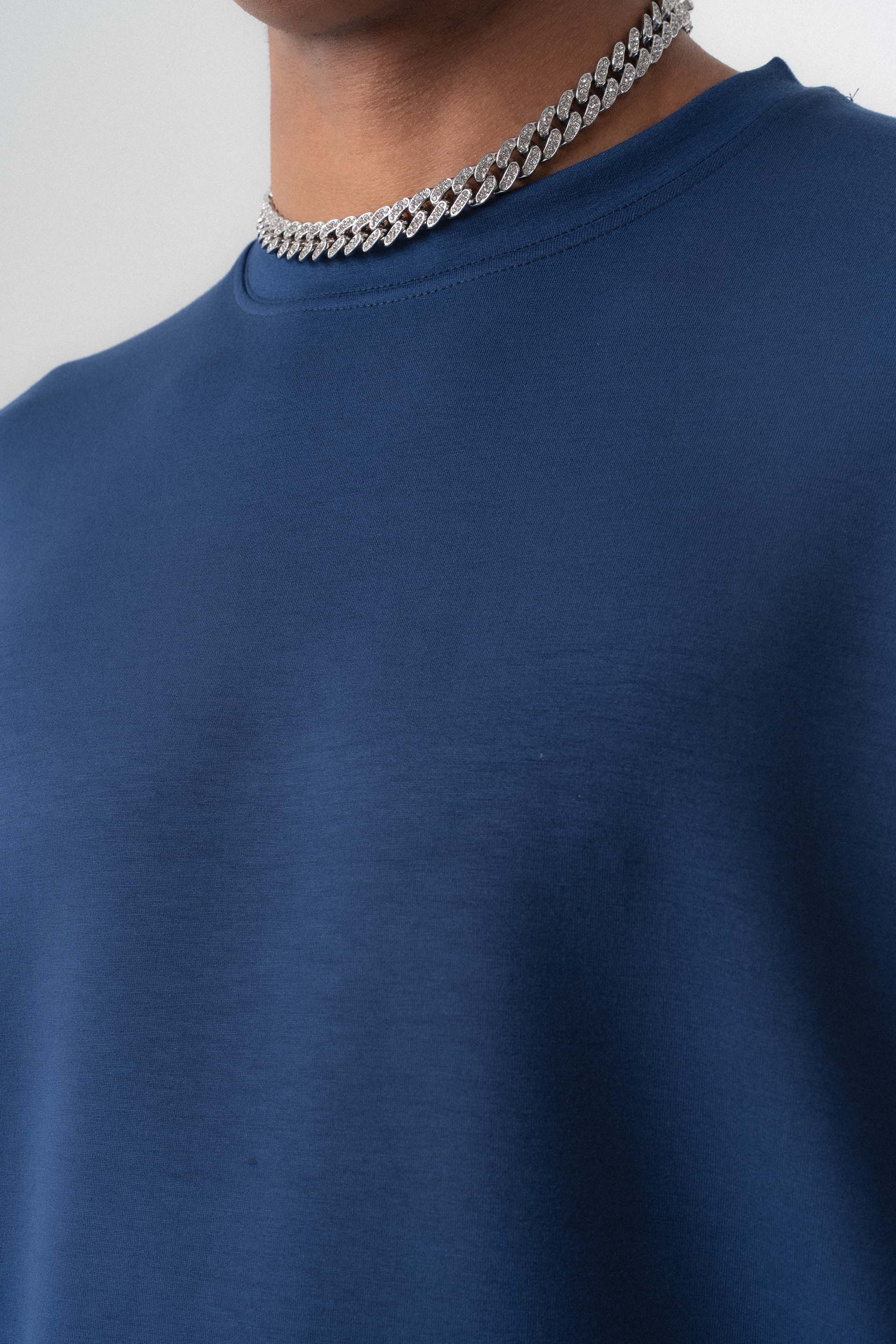 Oversize Basic Lacivert T-Shirt