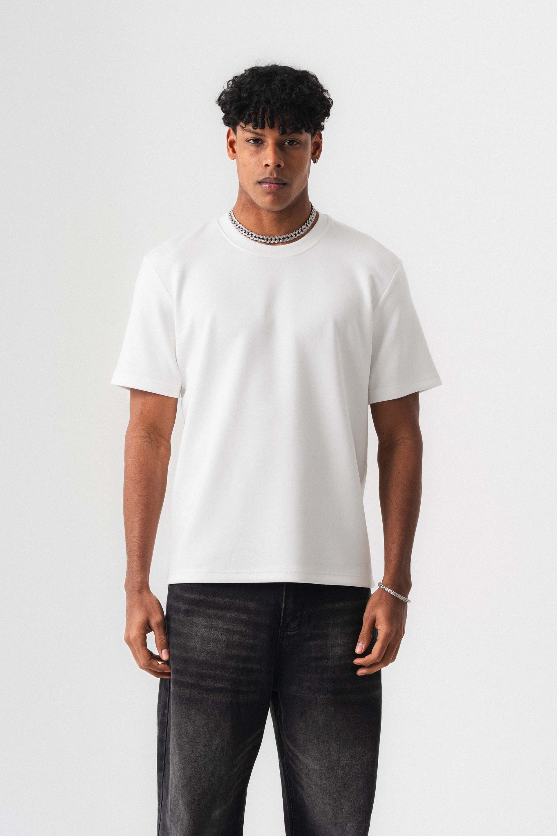 Oversize Basic Beyaz T-Shirt
